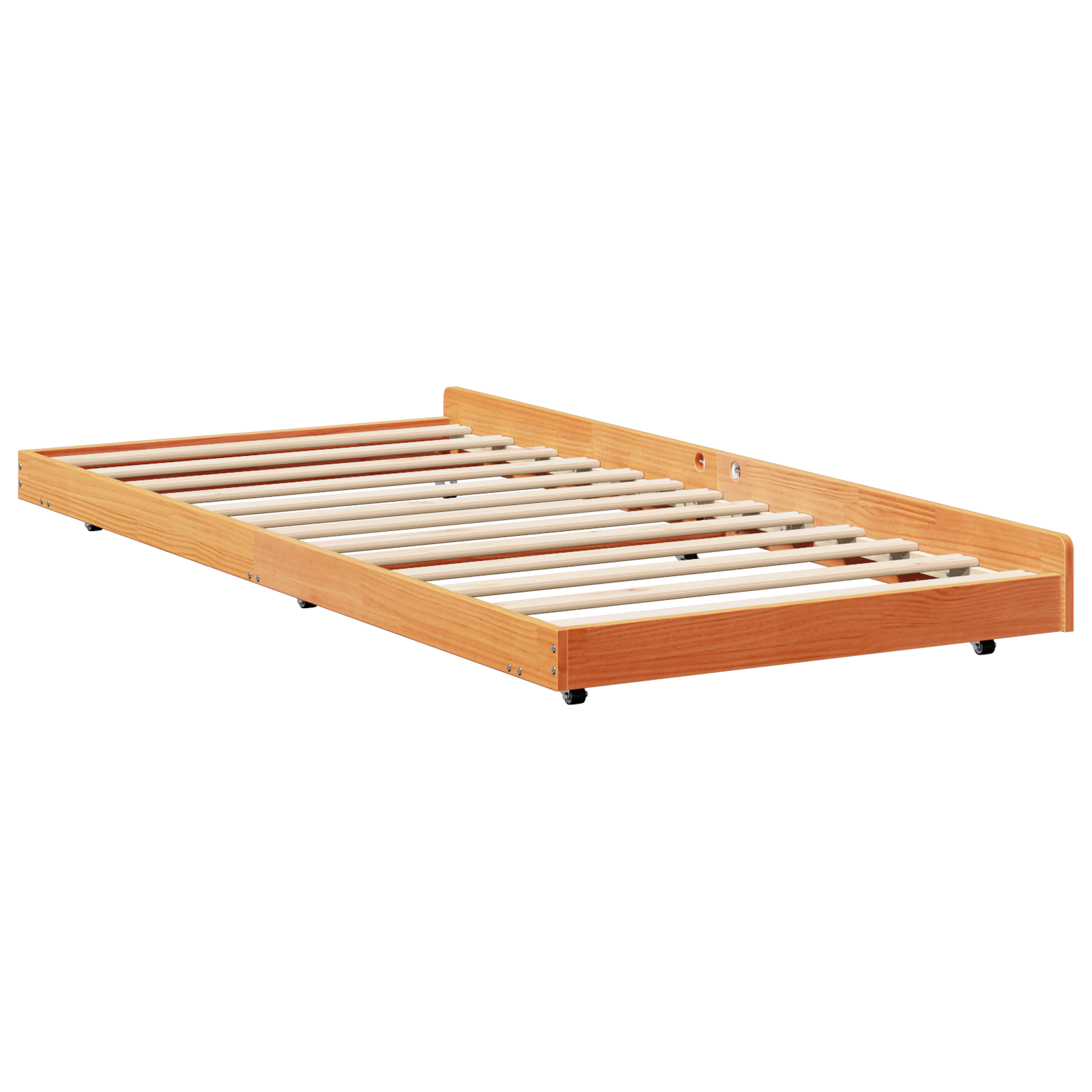 Bed Frame Wax brown Solid pine wood Single Bed Frame - Image 8