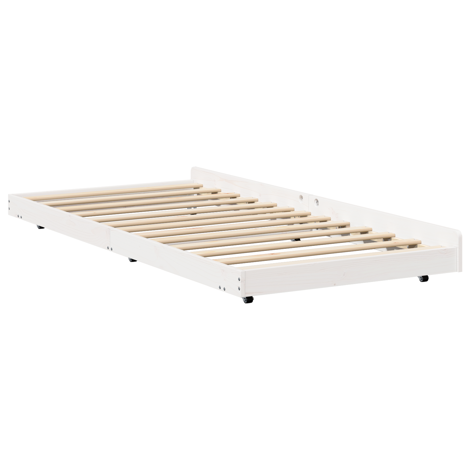 Bed Frame White Solid pine wood 90 x 200 cm Durable Bed Frame - Image 8