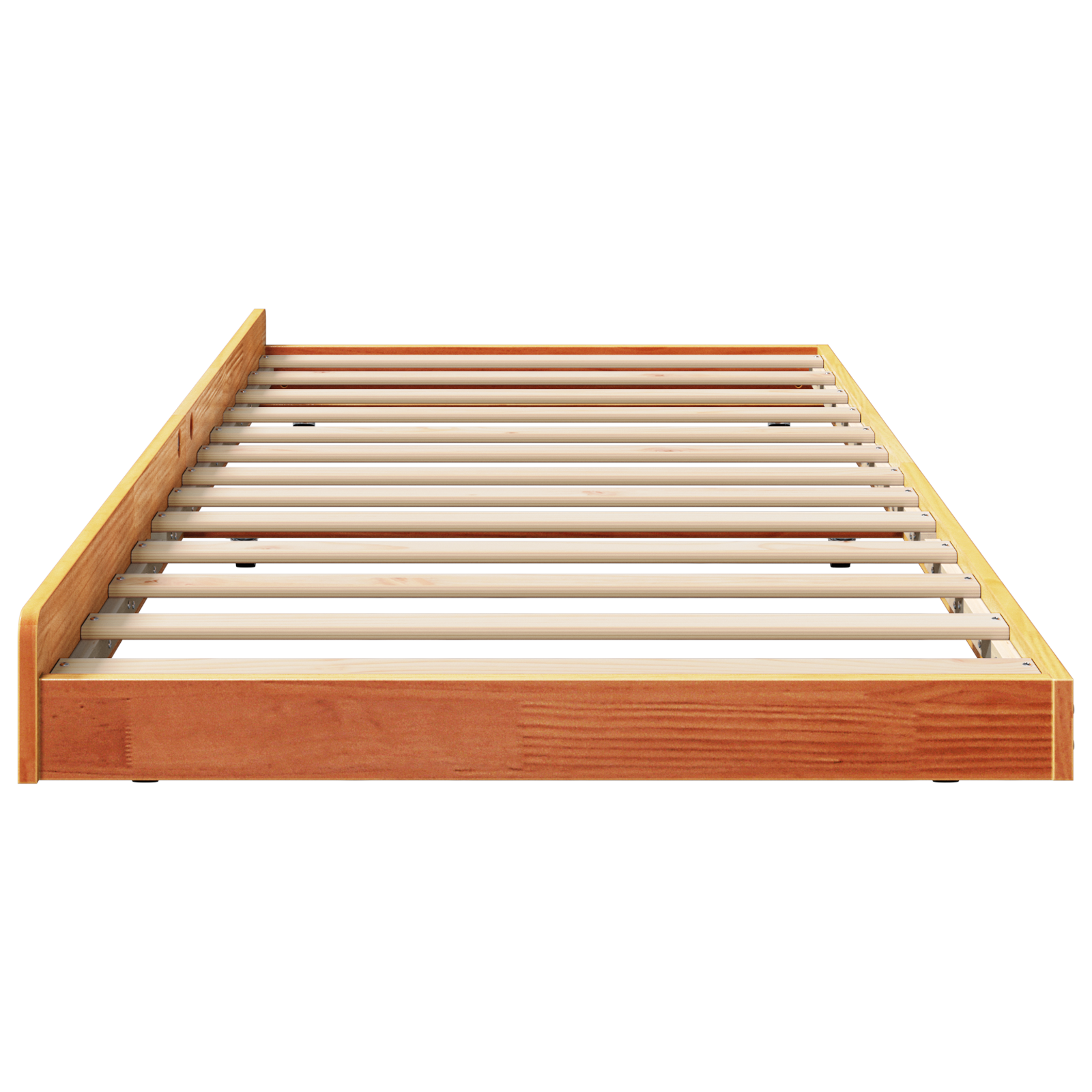 Bed Frame Wax Brown Solid Pine Wood 90 x 200 cm Durable - Image 6