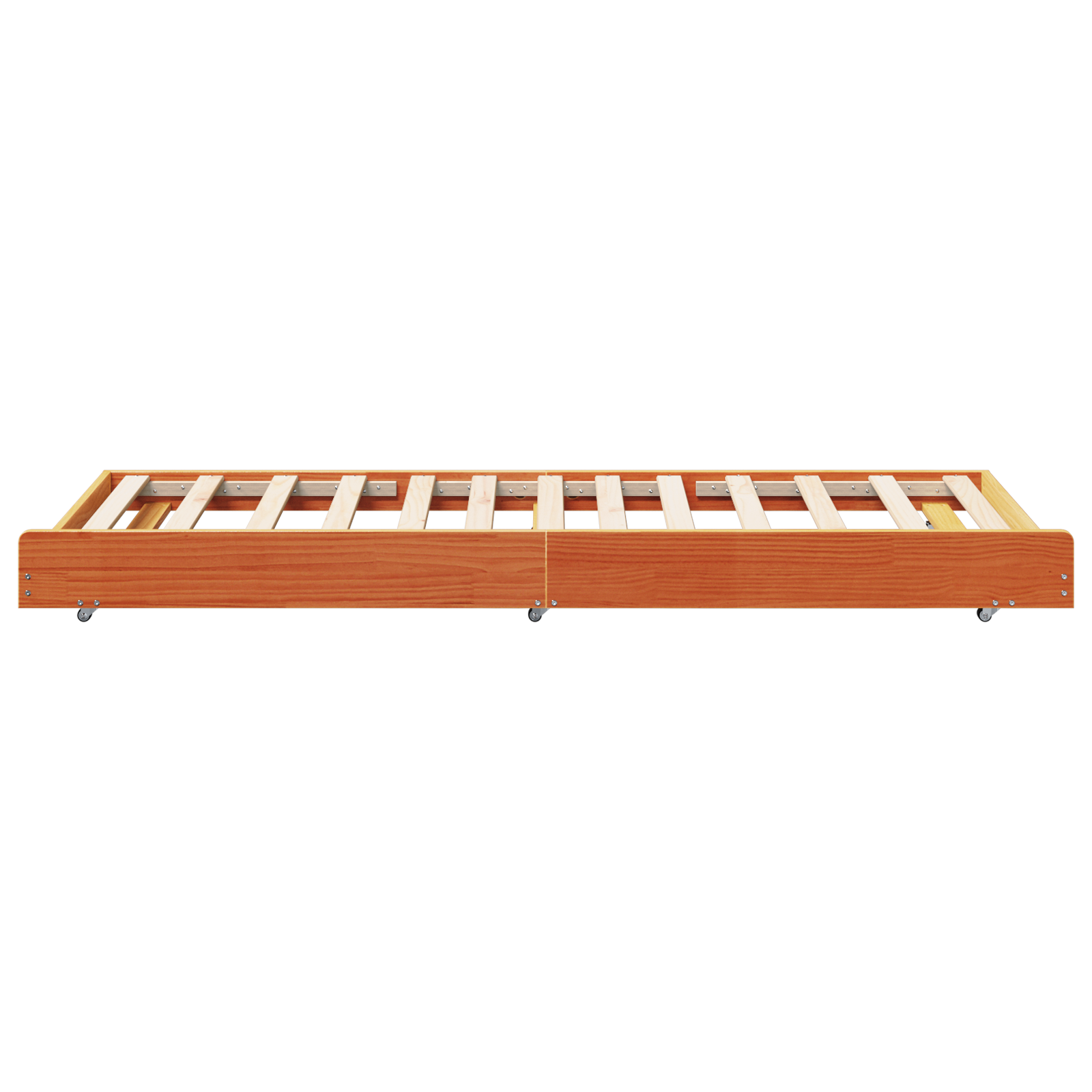 Bed Frame Wax Brown Solid Pine Wood 90 x 200 cm Durable - Image 7