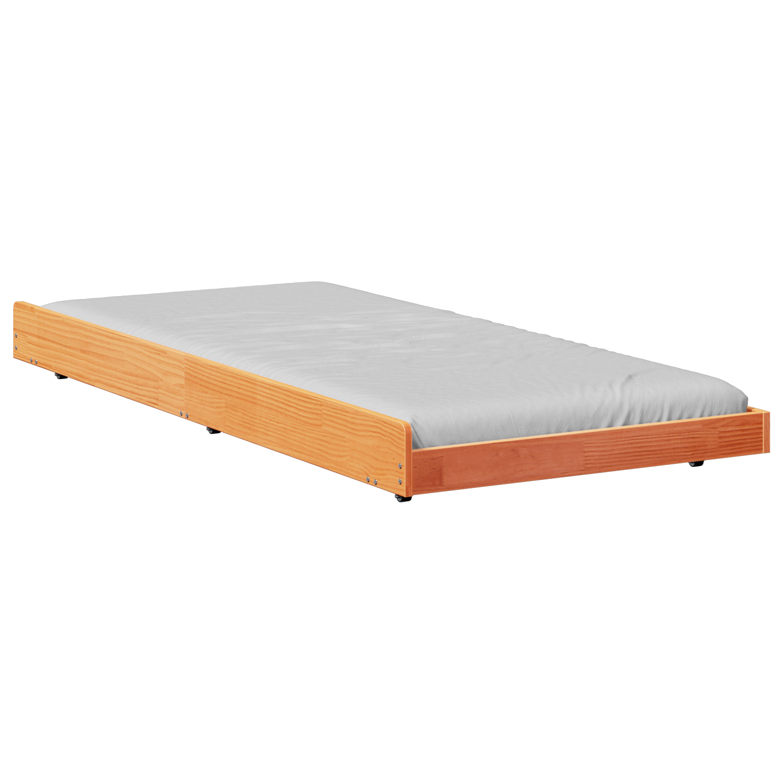 Bed Frame Wax Brown Solid Pine Wood 90 x 200 cm Durable - Image 2