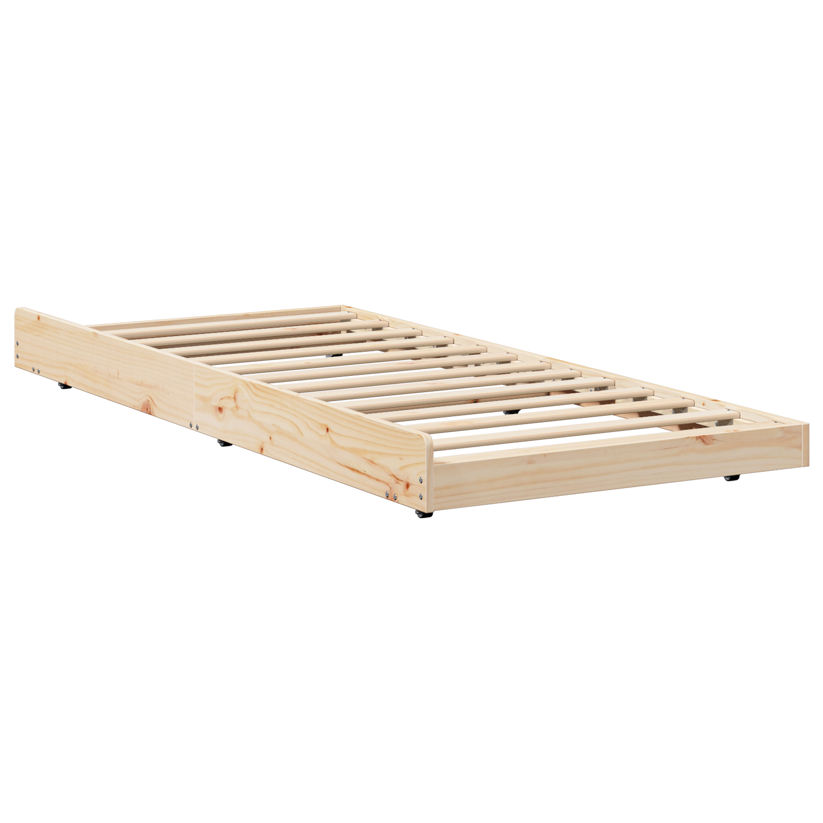  vidaXL Természetes ágykeret Természetes Tömör fenyő 80 x 200 cm Tartós akciós termékkép 1