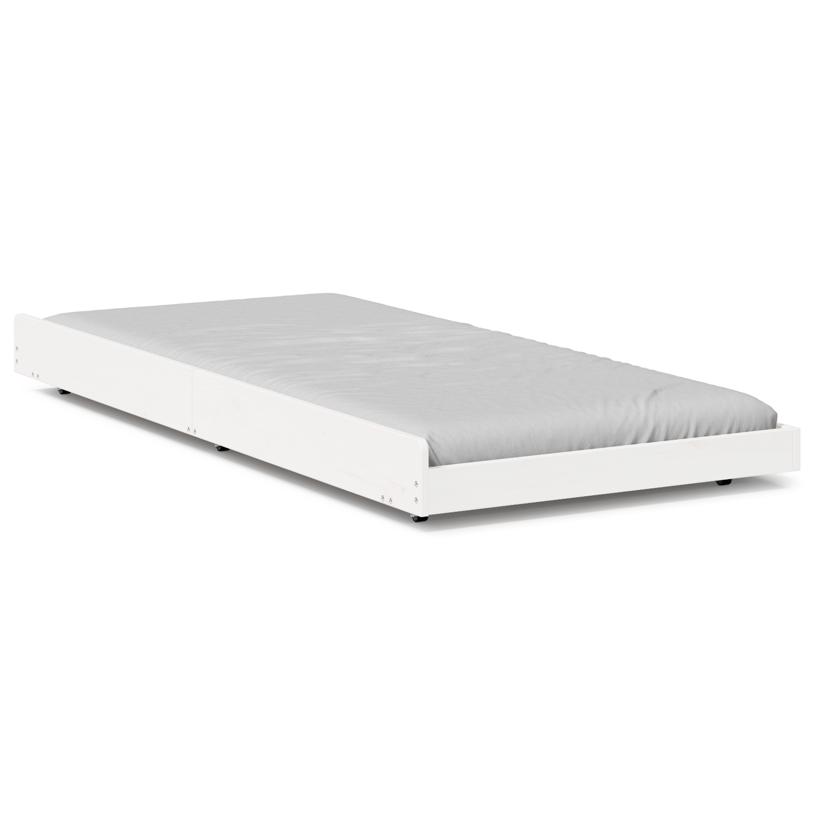 Bed Frame White Pine wood 90 x 190 cm Simple - Image 4