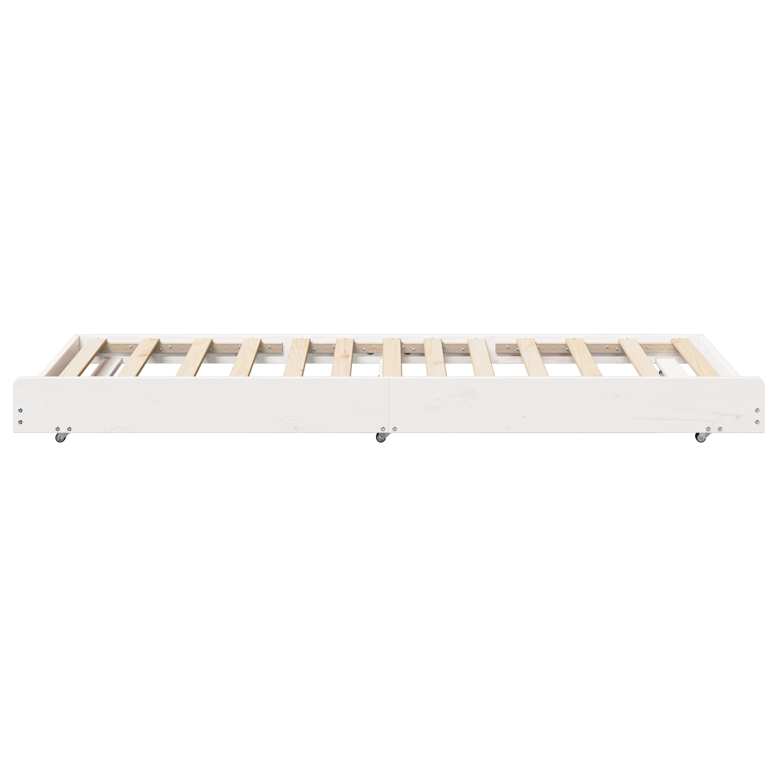 Bed Frame White Pine wood 90 x 190 cm Simple - Image 7