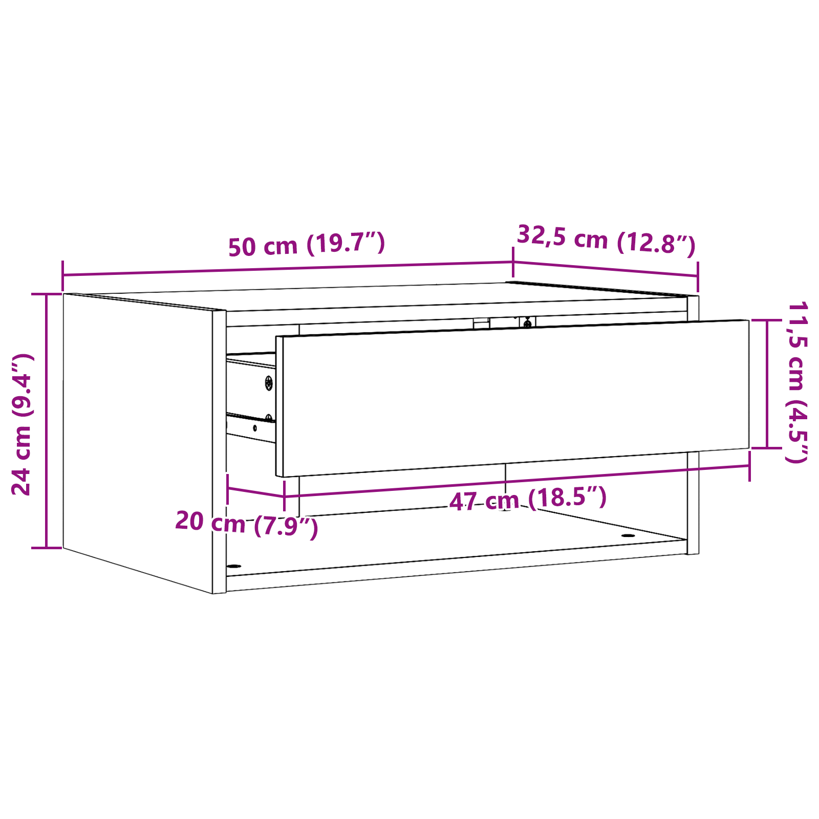 Nachtkastje 2 pcs Wasbruin 50 x 32,5 x 24 cm Massief grenenhout image 12