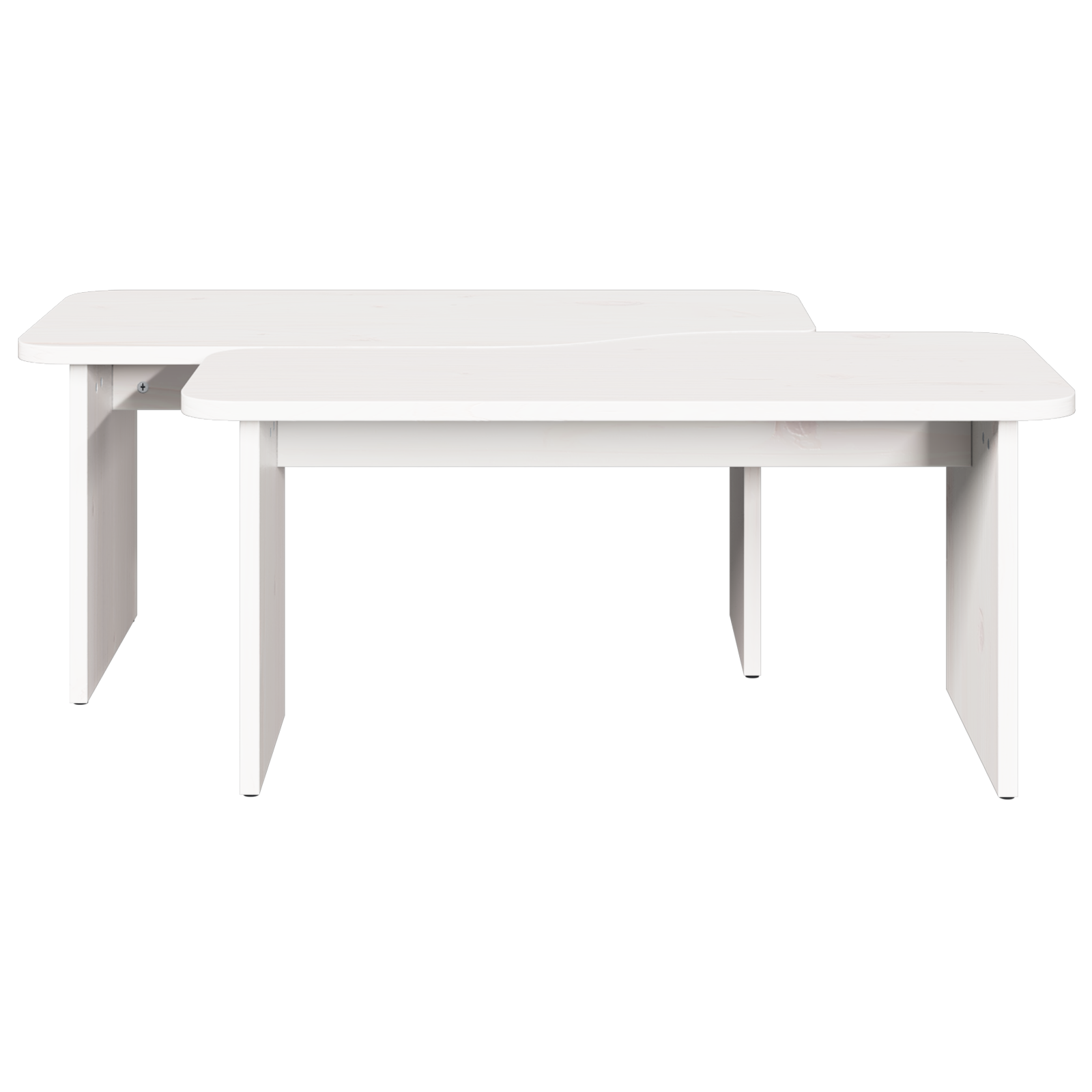 Salontafel 2 pcs Wit Massief grenenhout image 8