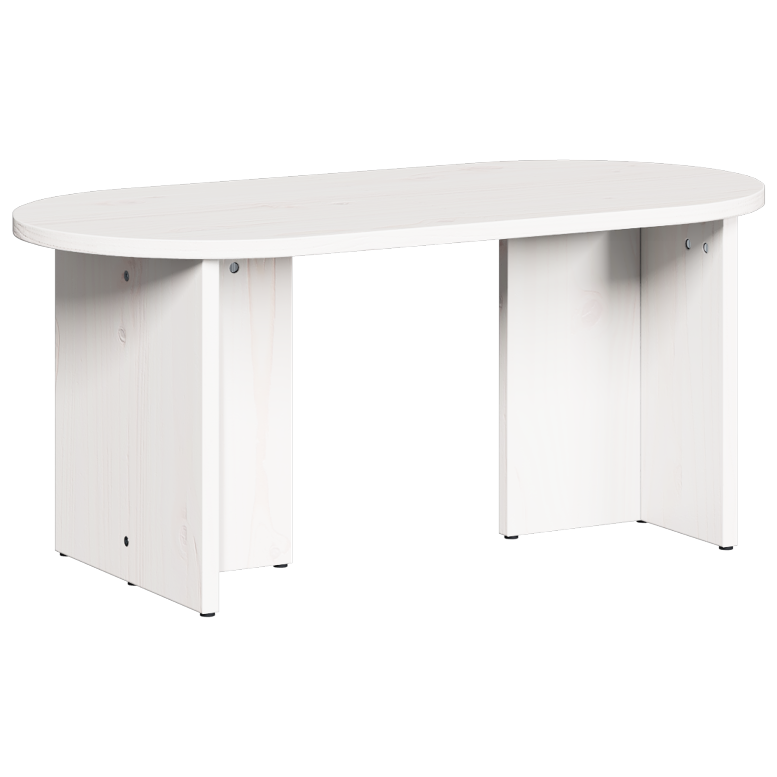 Salontafel Wit 80 x 39,5 x 35 cm Massief grenenhout image 2
