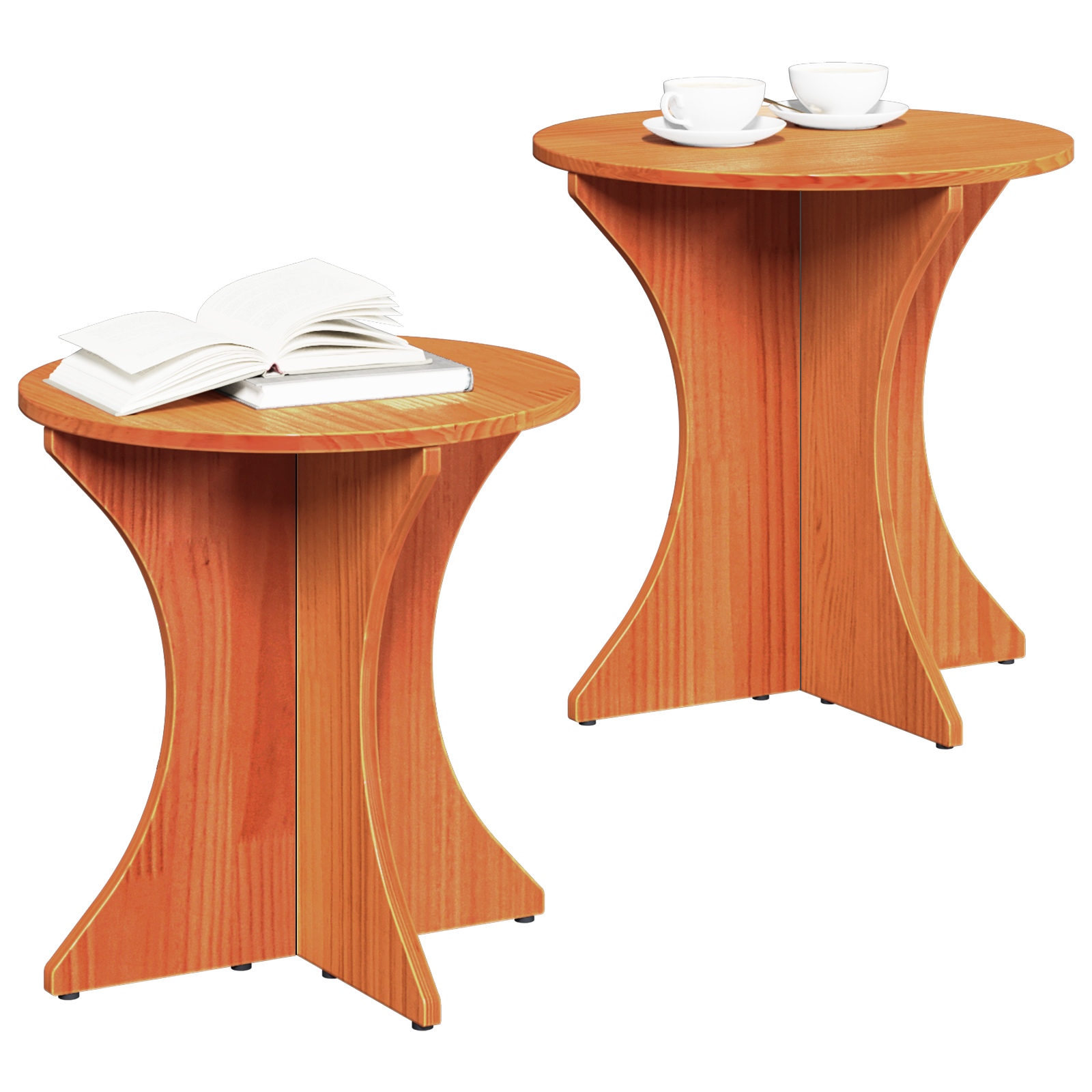 Комплект кафе маса 2 pcs Кафяв 46 x 46 x 47 см - Image 3