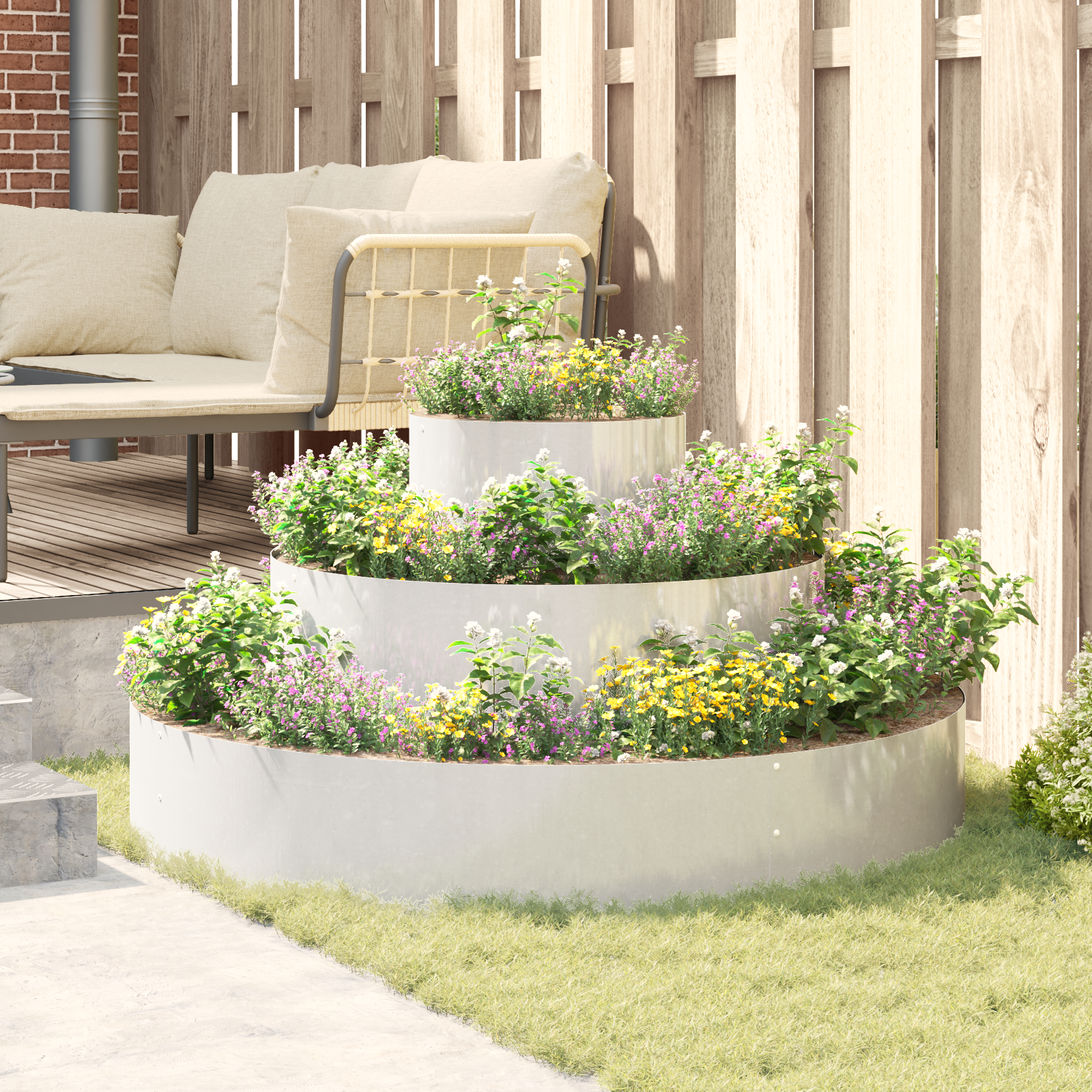 Stainless Steel Planter Stainless Steel Ø 120 cm Durable Stylish - Image 4