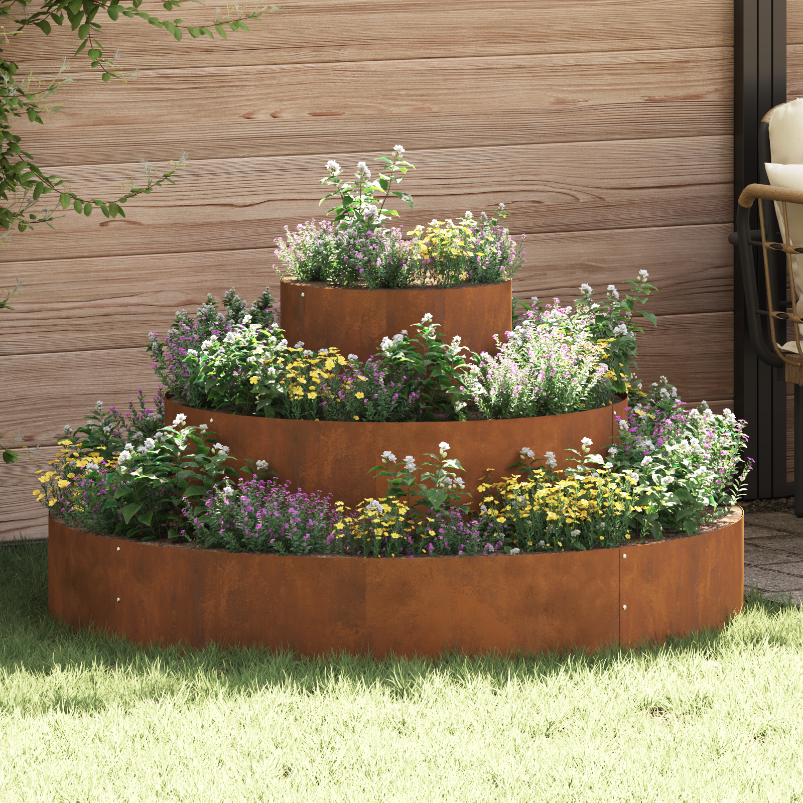 Metalen Planter Weerbestendig staal Ø 120 cm