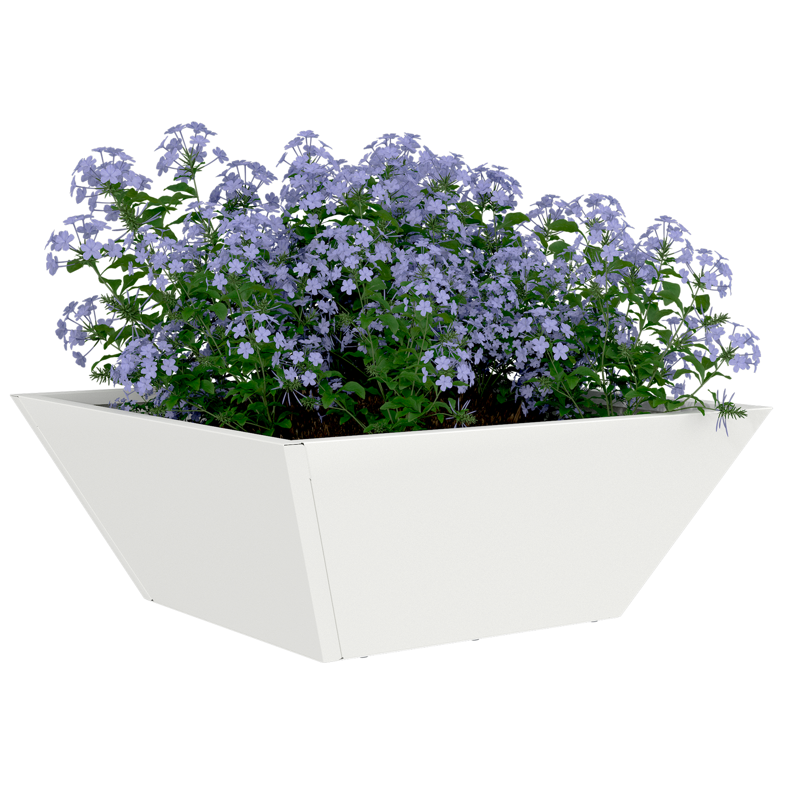 Metal Planter Cool White Metal 40 x 40 x 15 cm Metal Planter - Image 3