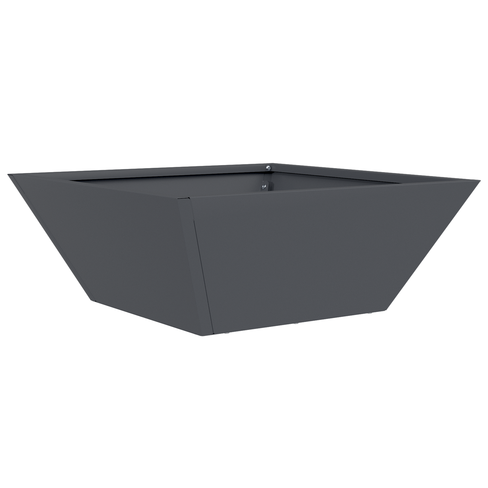 vidaXL Kert Tál Cserép Antracit 40x40x15 cm Acél akciós termékkép 1