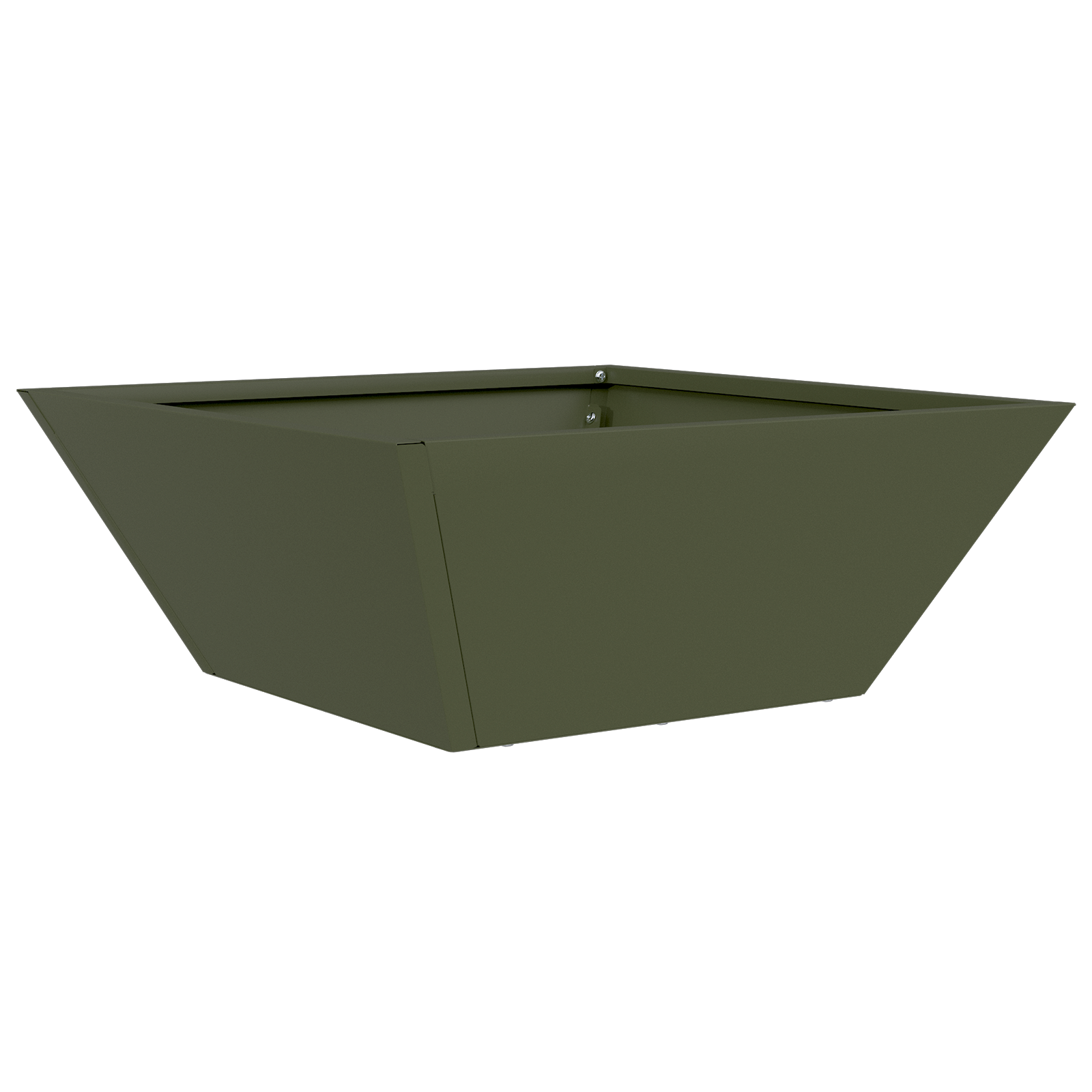 Metal Planter Olive green Metal 40 x 40 x 15 cm Rectangular - Image 2