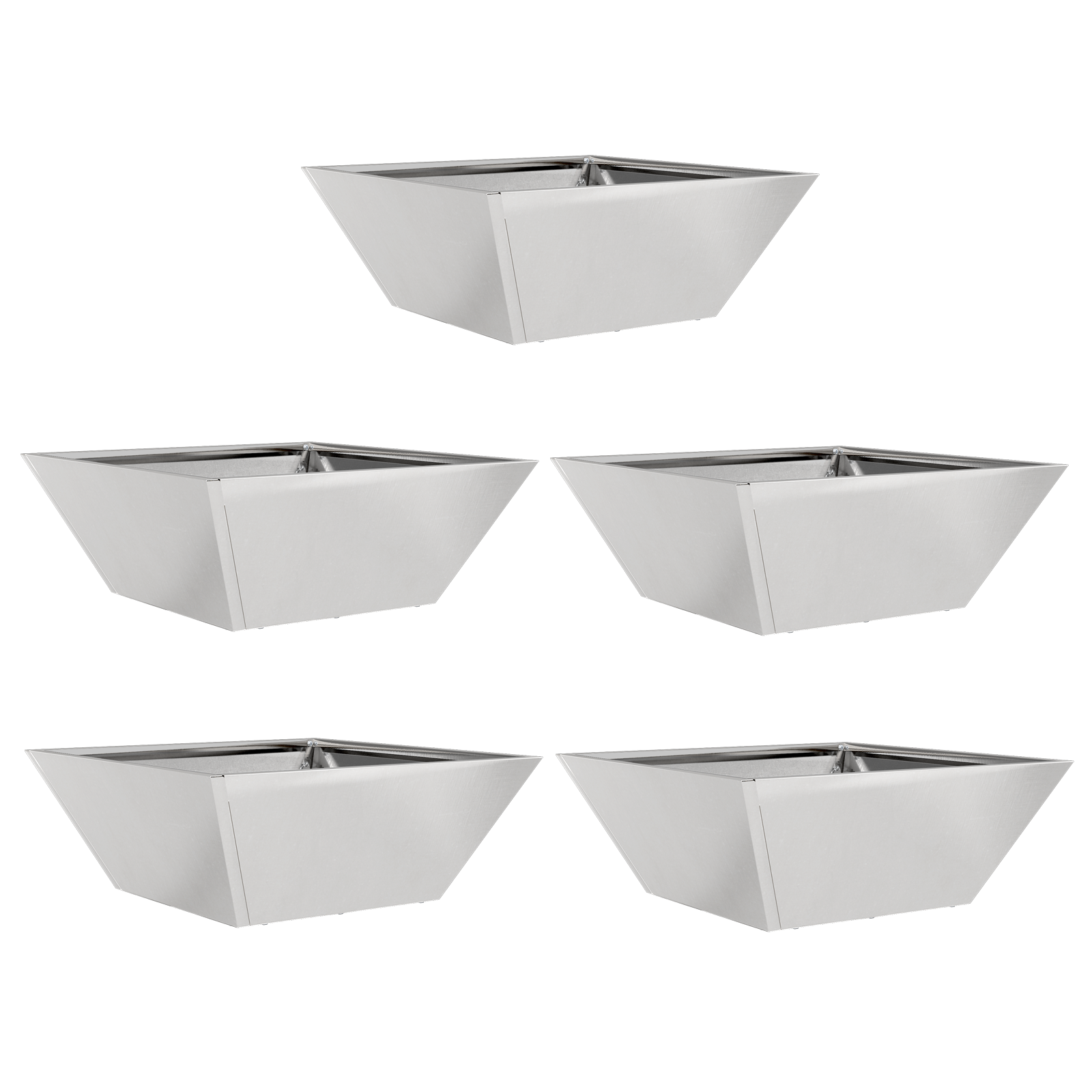 Metal Planter Stainless Steel Stainless Steel 40 x 40 x 15 cm - Image 2