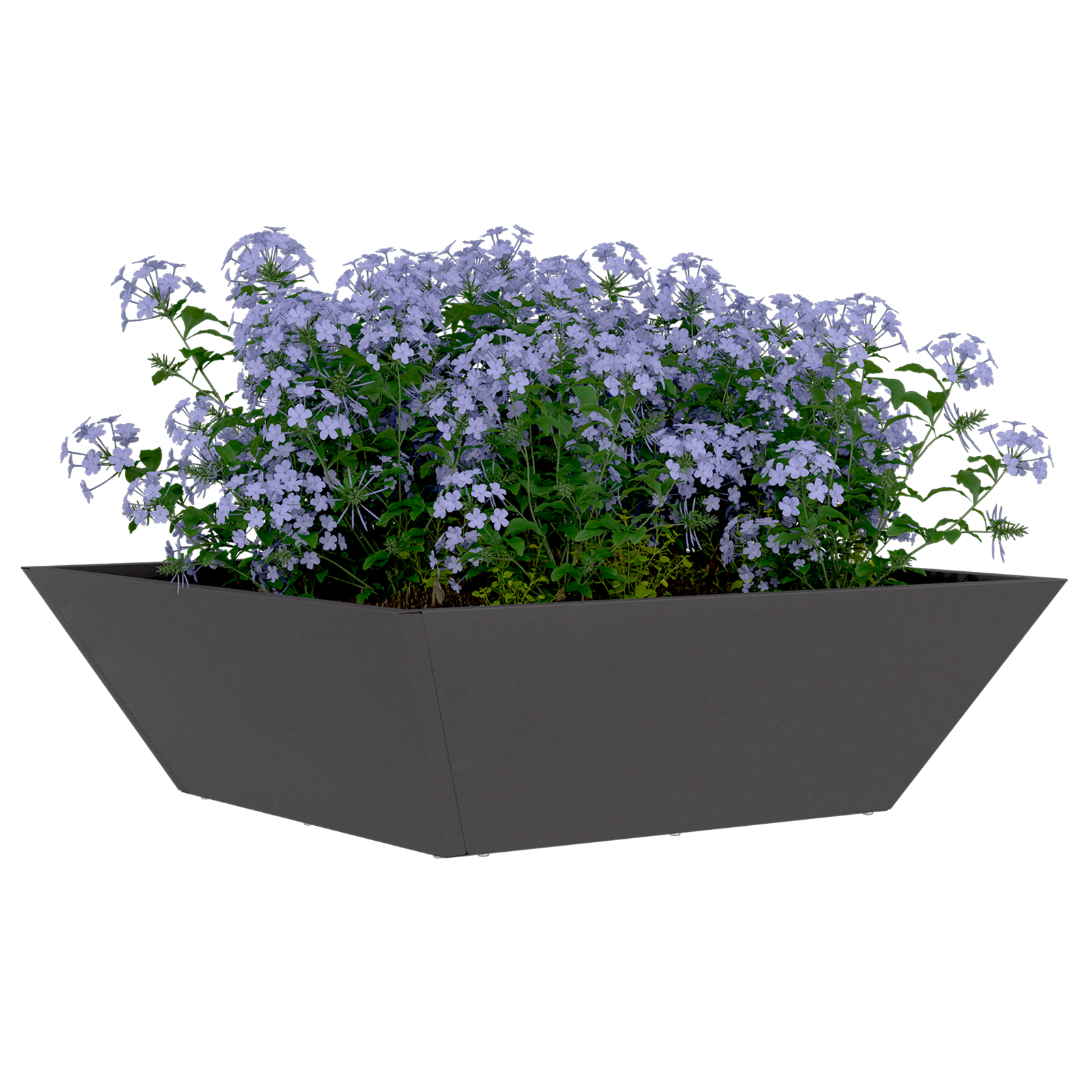 Black Plastic Planter Set 50 x 50 x 15 cm - Image 3