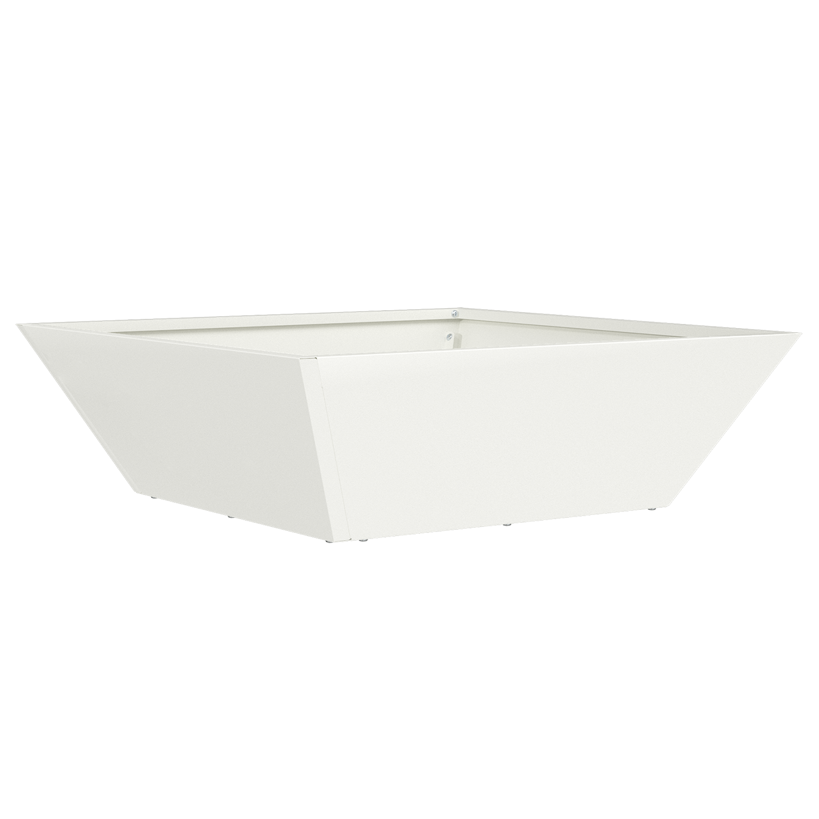  vidaXL Fehér Kerti Tál Cserép 50x50x15 cm Acélból akciós termékkép 1