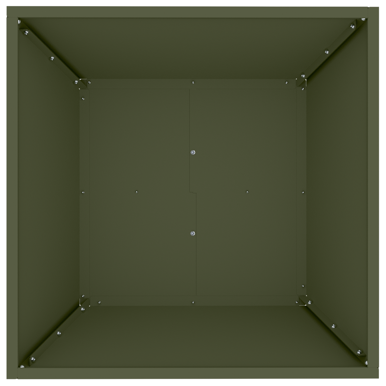 Metal Planter Olive Green Metal 50 x 50 x 15 cm Square Modern - Image 9