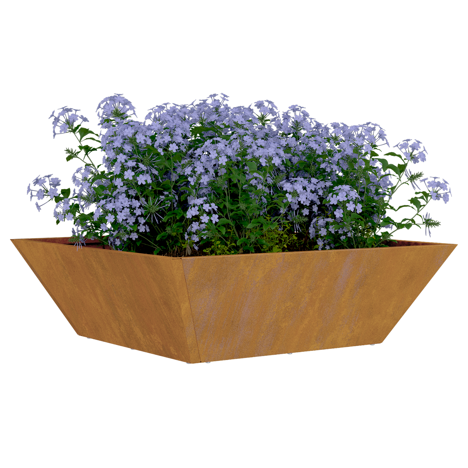 Metal Planter Weathering steel 50 x 50 x 15 cm Decorative Inlays - Image 3