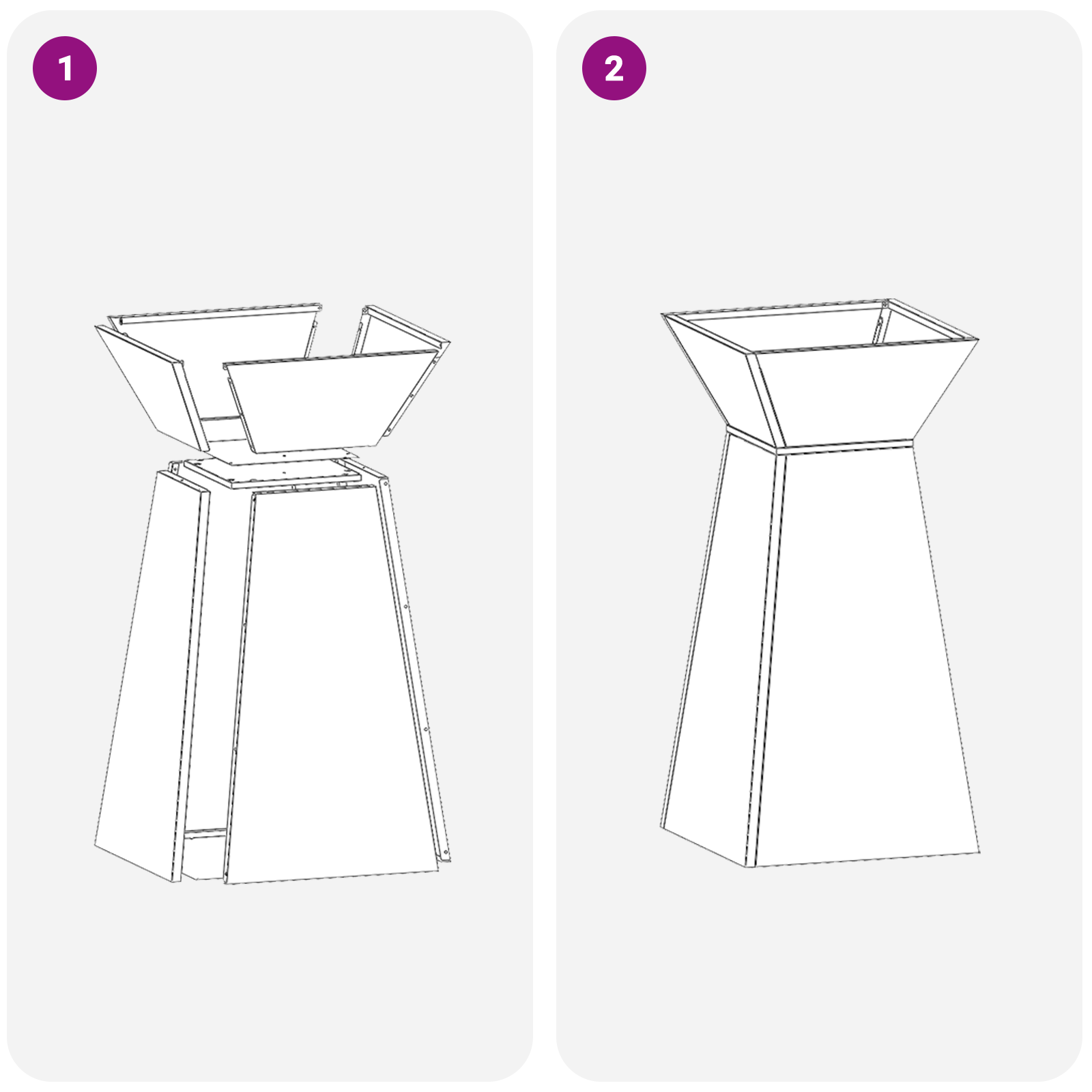 Plant Stand White Plastic Medium Decorative Inlays - Image 10