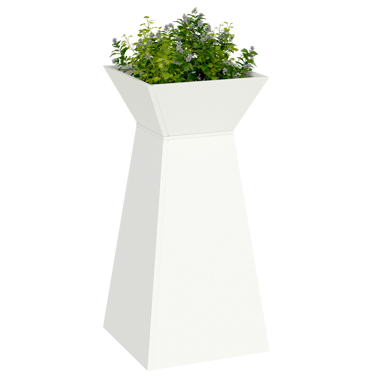 Plant Stand White Plastic Medium Decorative Inlays - Image 3