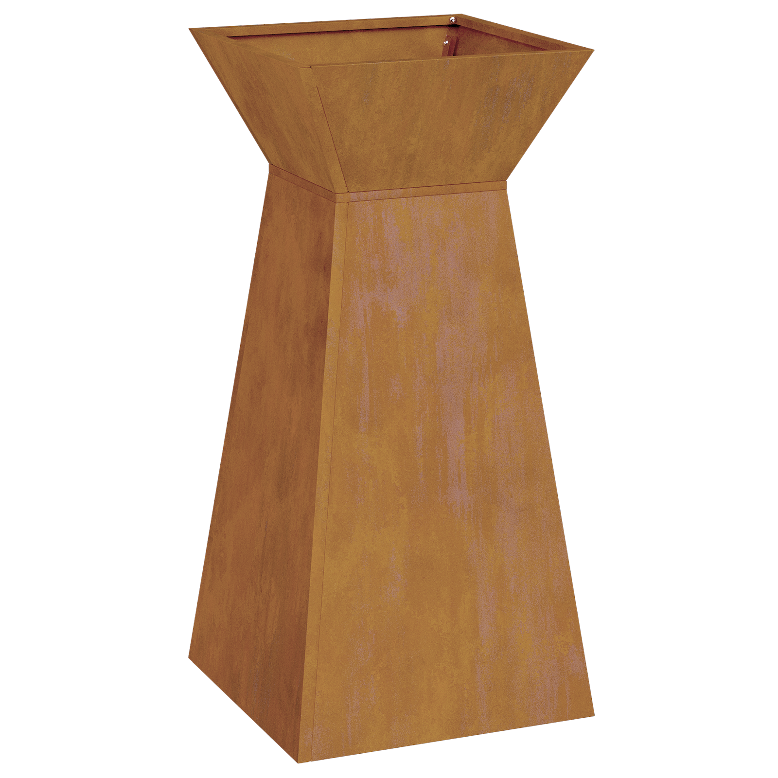 Plant Stand Weathering Steel 35 x 35 x 73 cm Metal Planter Cubic - Image 5