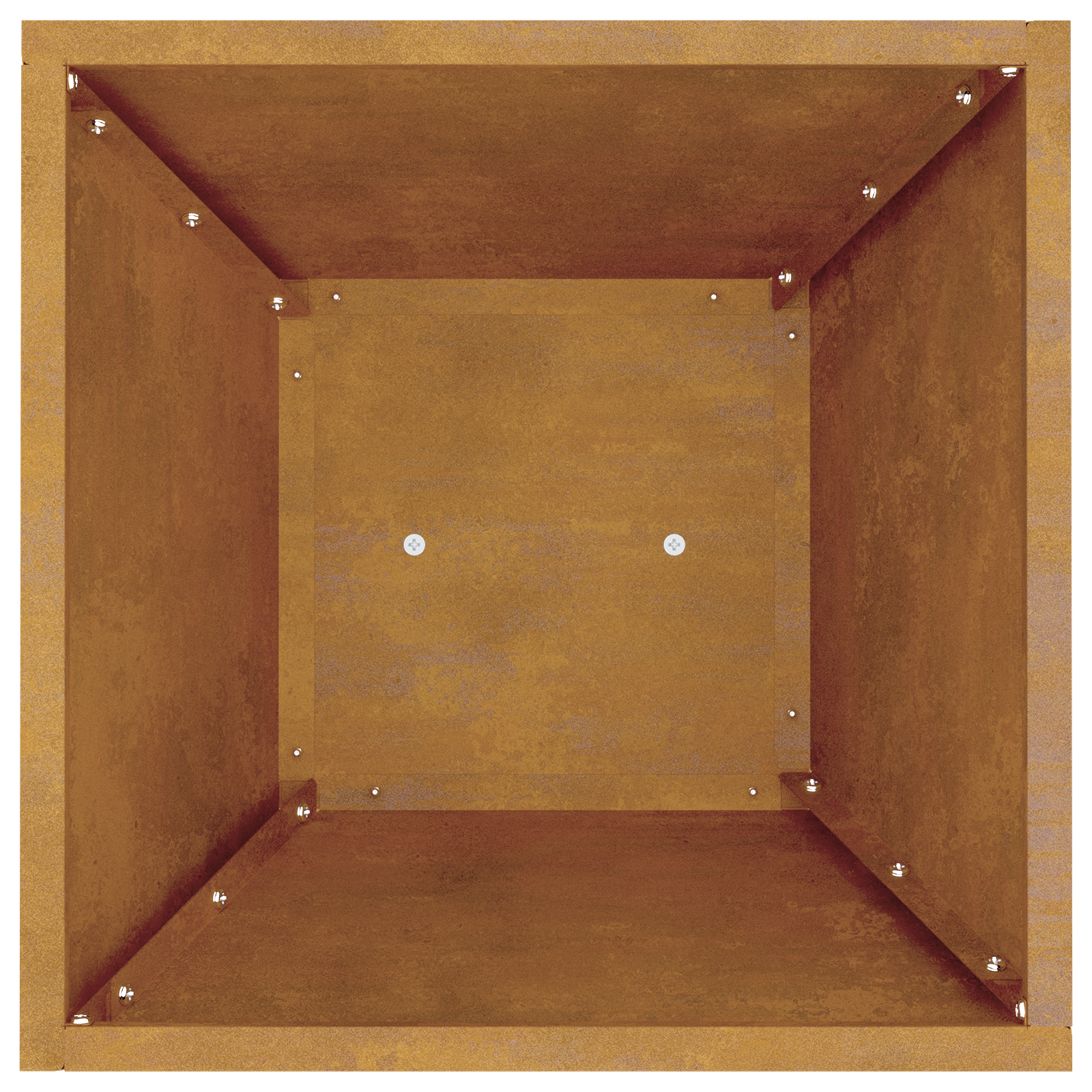 Plant Stand Weathering Steel 35 x 35 x 73 cm Metal Planter Cubic - Image 7
