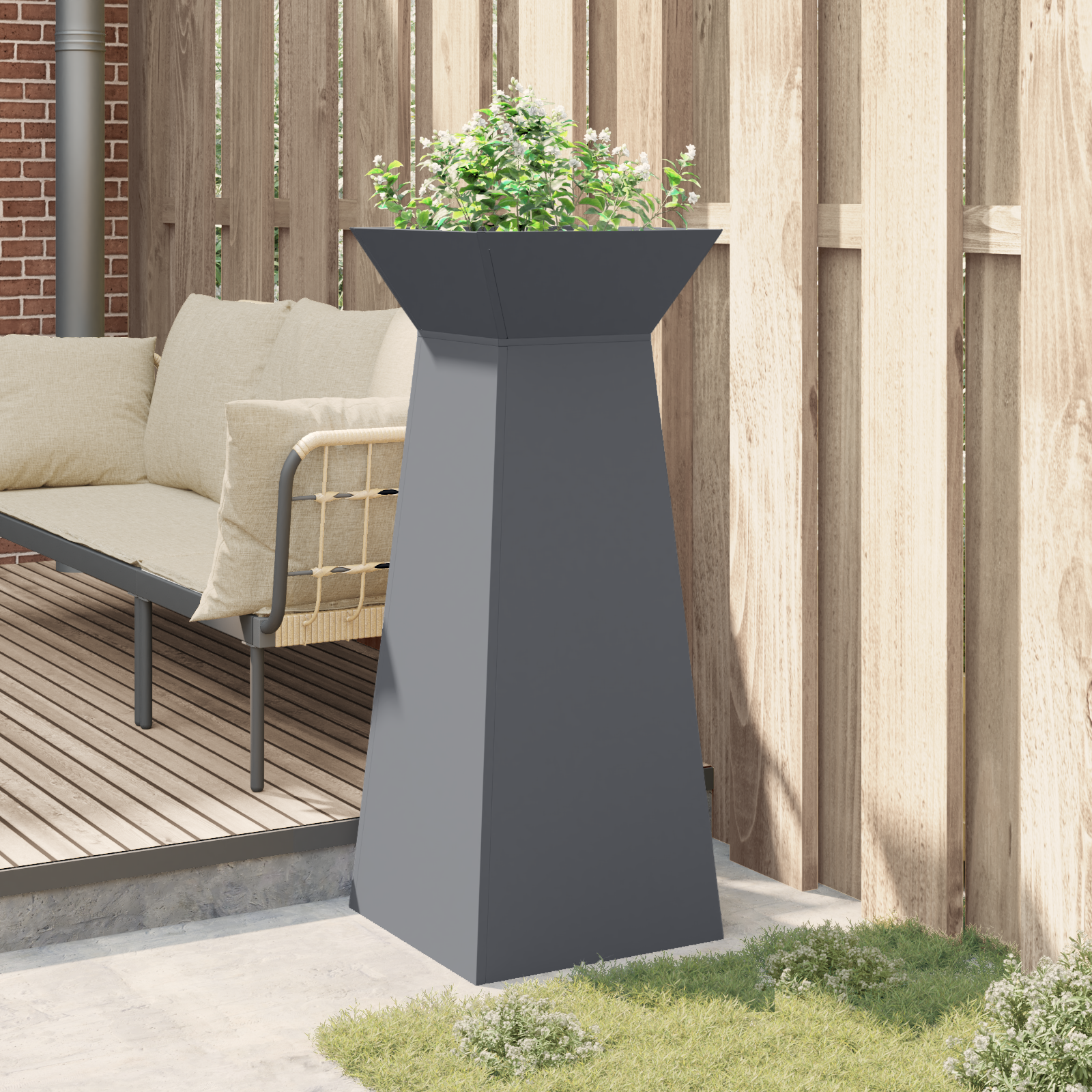 Plant Stand Anthracite Plastic 40 x 40 x 101 cm Plant Stand - Image 4