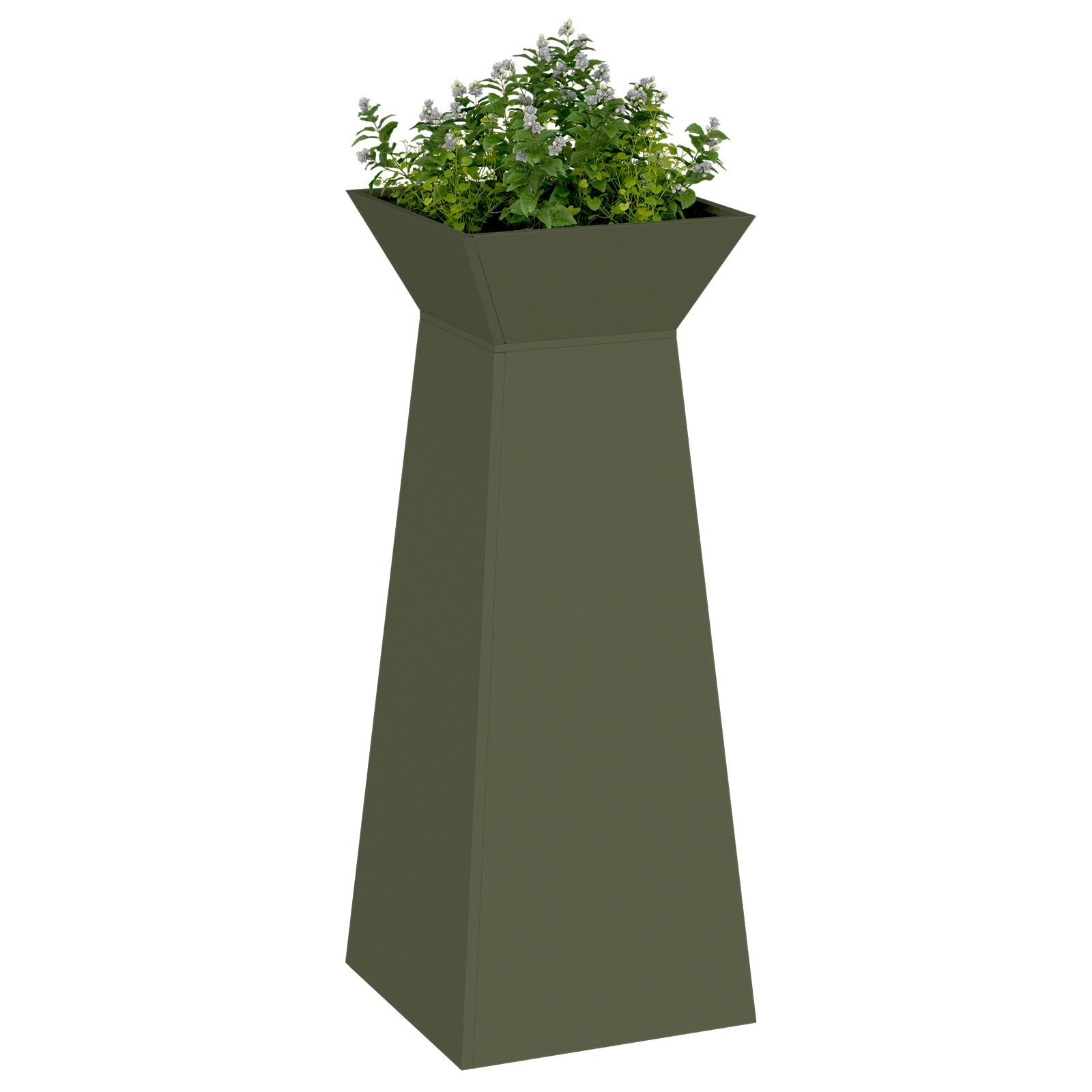 Planter Stand Olive green Metal 40 x 40 x 101 cm Planters - Image 3