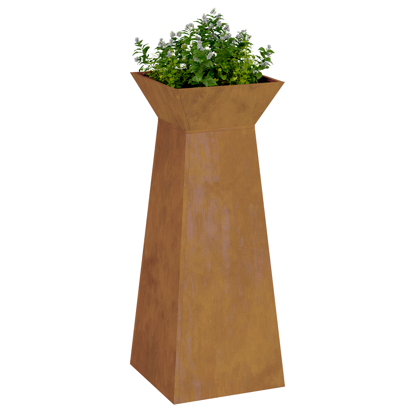 Plant Stand Weathering steel 40 x 40 x 101 cm Decorative Inlays - Image 3