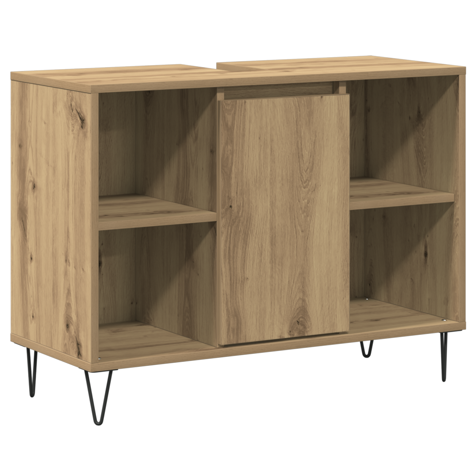 Bathroom Vanity Unit Artisan Oak Engineered Wood Medium - Image 2