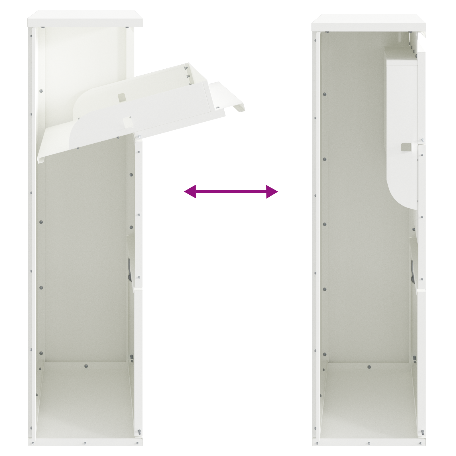 Parcel Drop Box White 44x22x82 cm Steel - Image 9