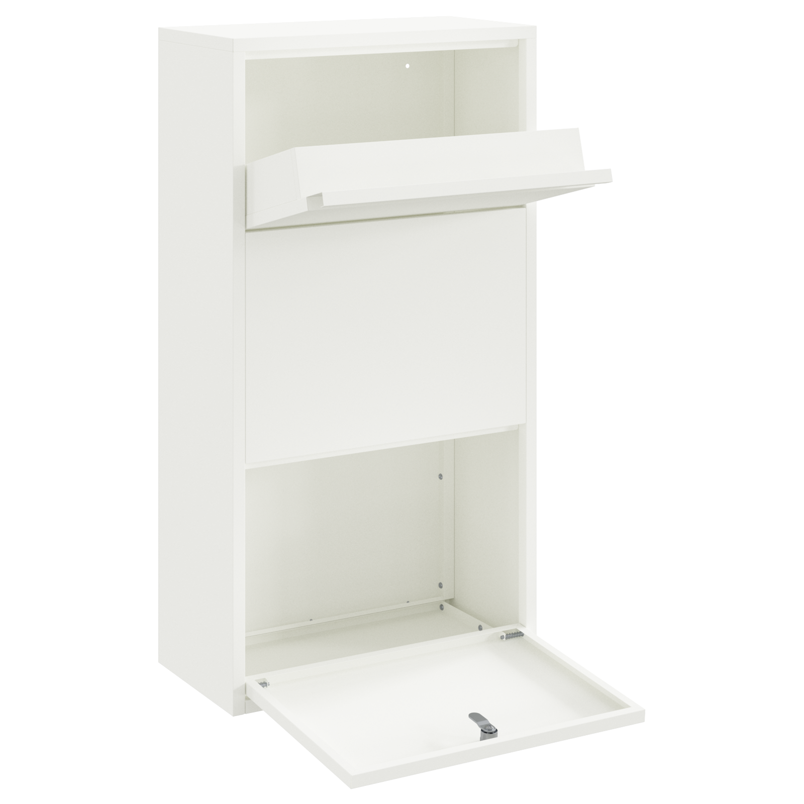 Parcel Drop Box White 44x22x82 cm Steel - Image 4