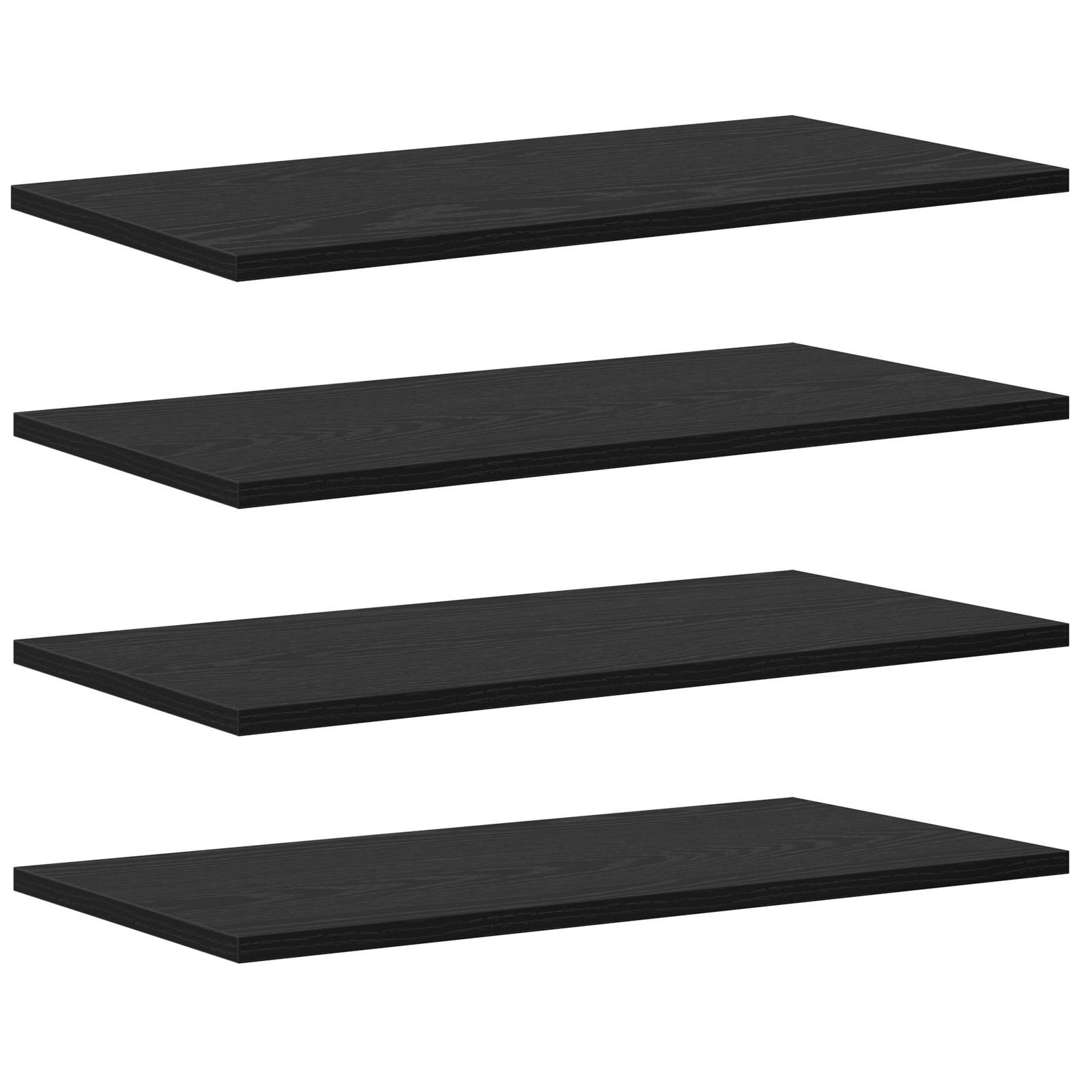 Thumbnail - vidaXL Regalbretter - Set mit 4 in Schwarz Eiche, 60x30x1,5 cm, aus Spanplatten.