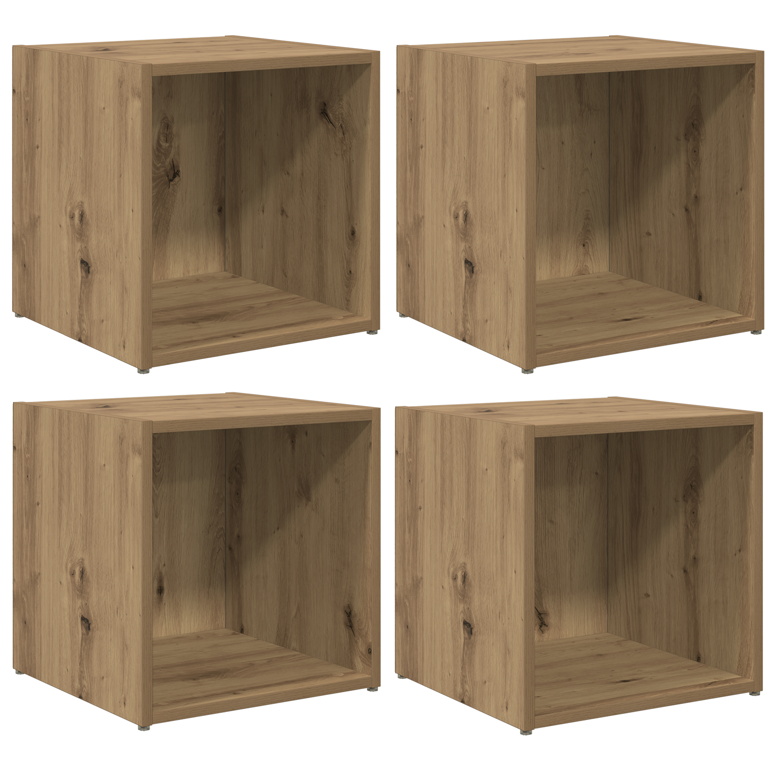 Thumbnail - vidaXL TV-Schränke 4 Stk. Artisan Eiche 37x35x37 cm Holzwerkstoff