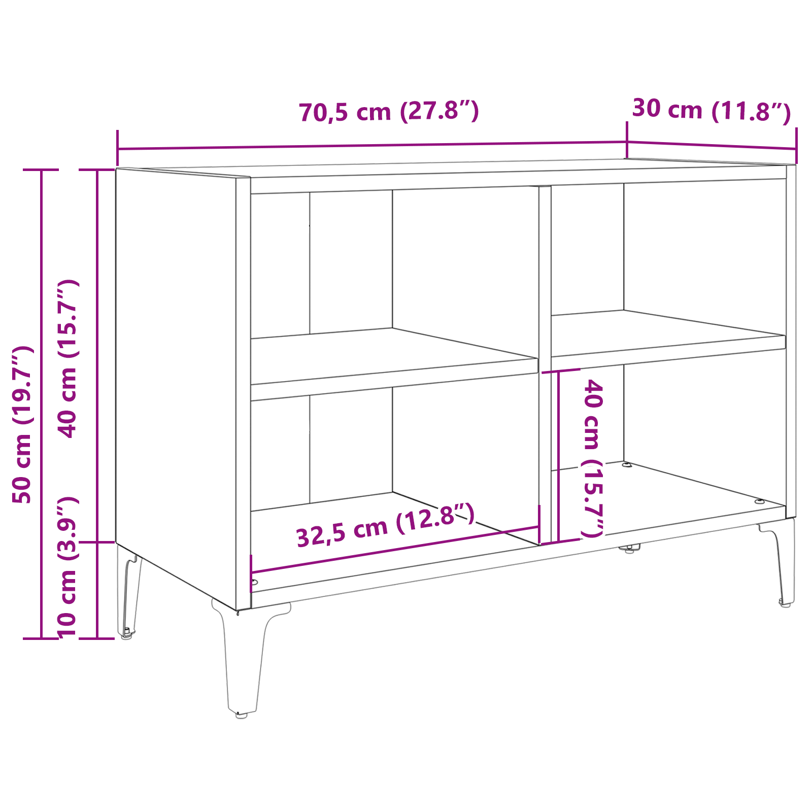 Rustikale Unterhaltungseinheit Altes Holz Spanplatte Mittel – Bild 6