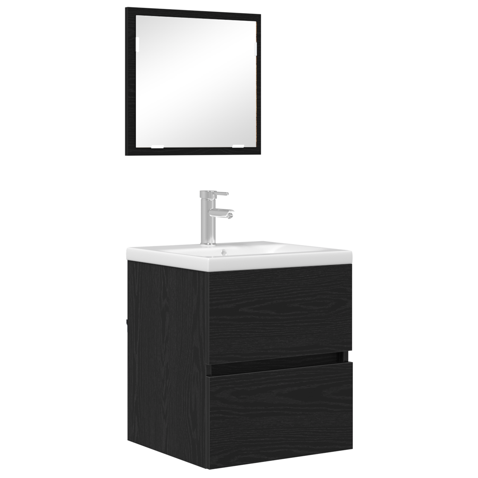 Bathroom Storage Cabinet - Black Oak Engineered Wood Standard - Image 3