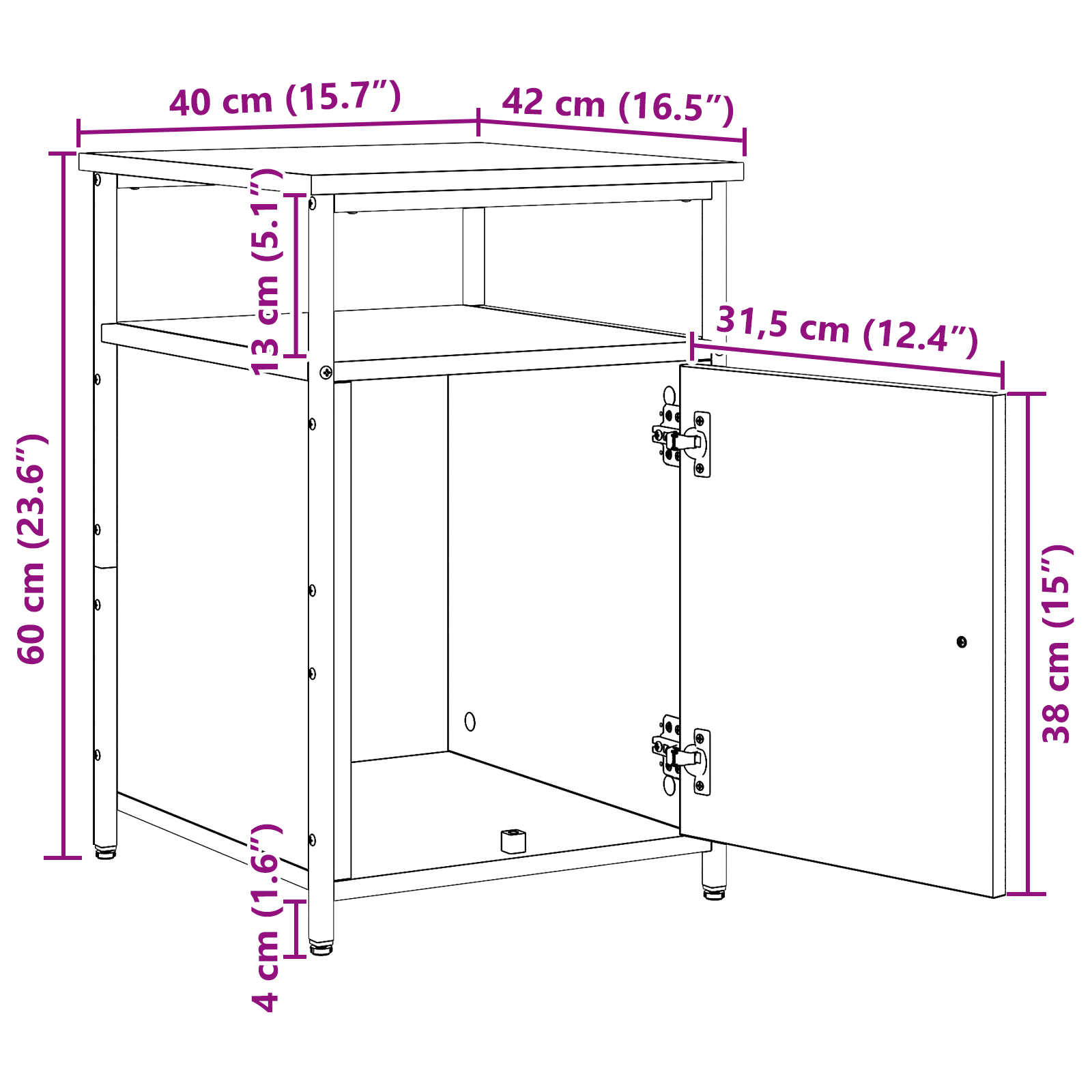Нощен шкаф дъб артизан Инженерно дърво - Image 11