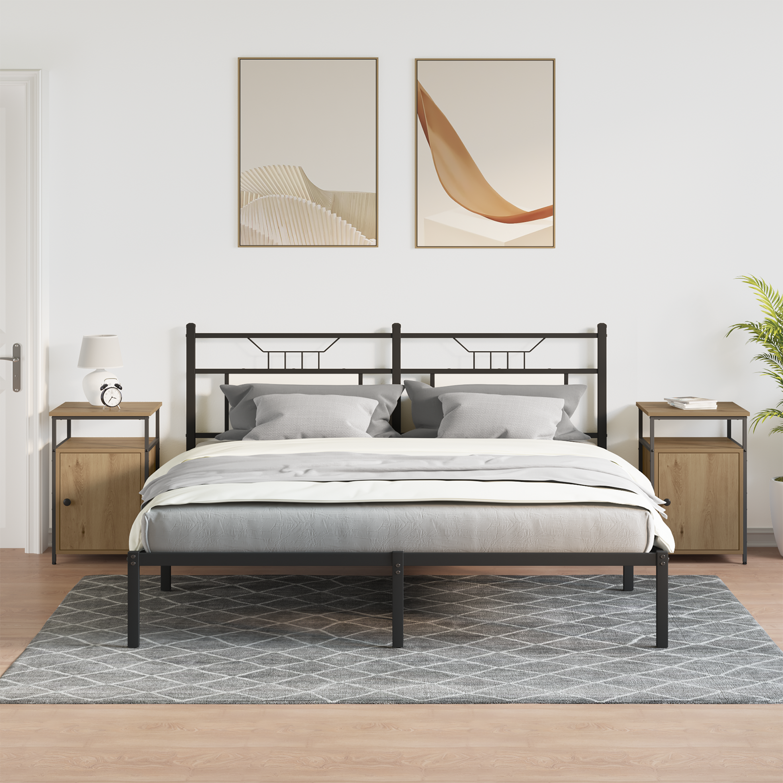 Нощен шкаф дъб артизан Инженерно дърво - Image 4