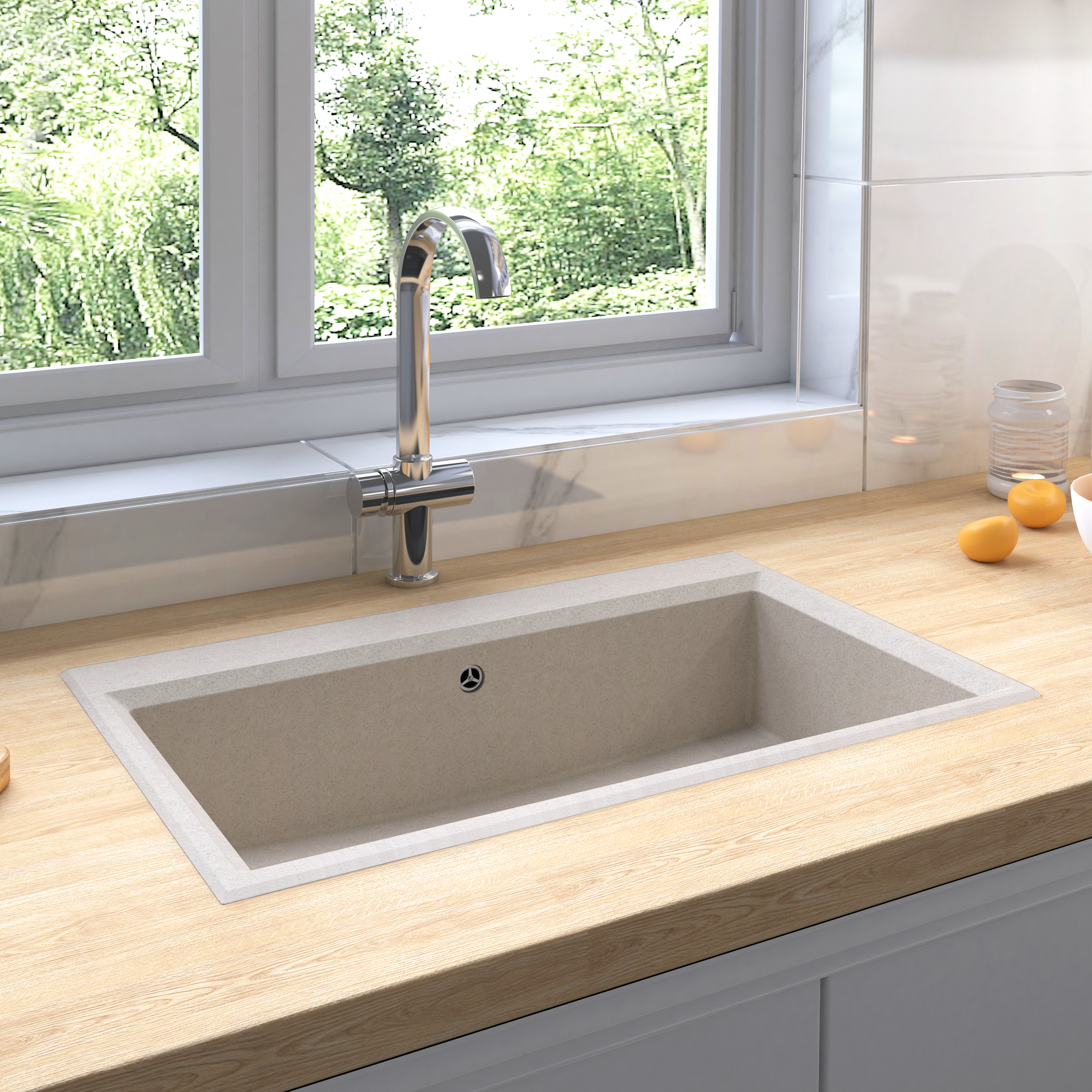 Kitchen Sink Beige 790x500x193 mm Granite