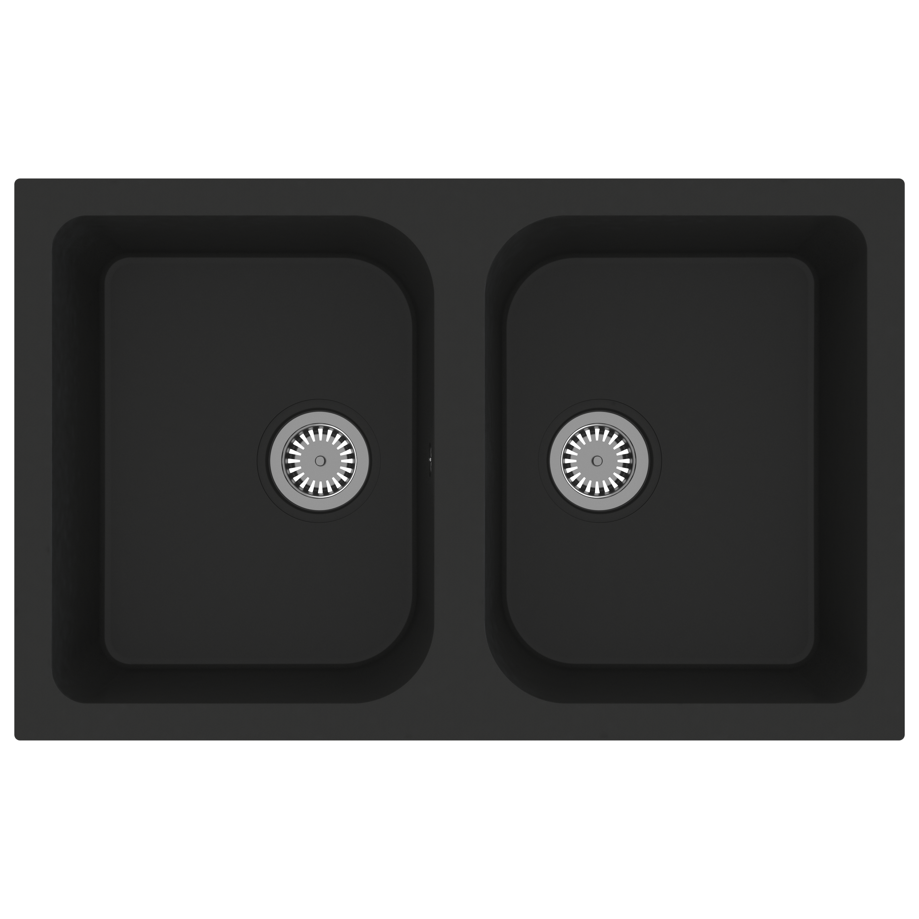 Black Kitchen Sink 760x480x184 mm Granite - Image 2