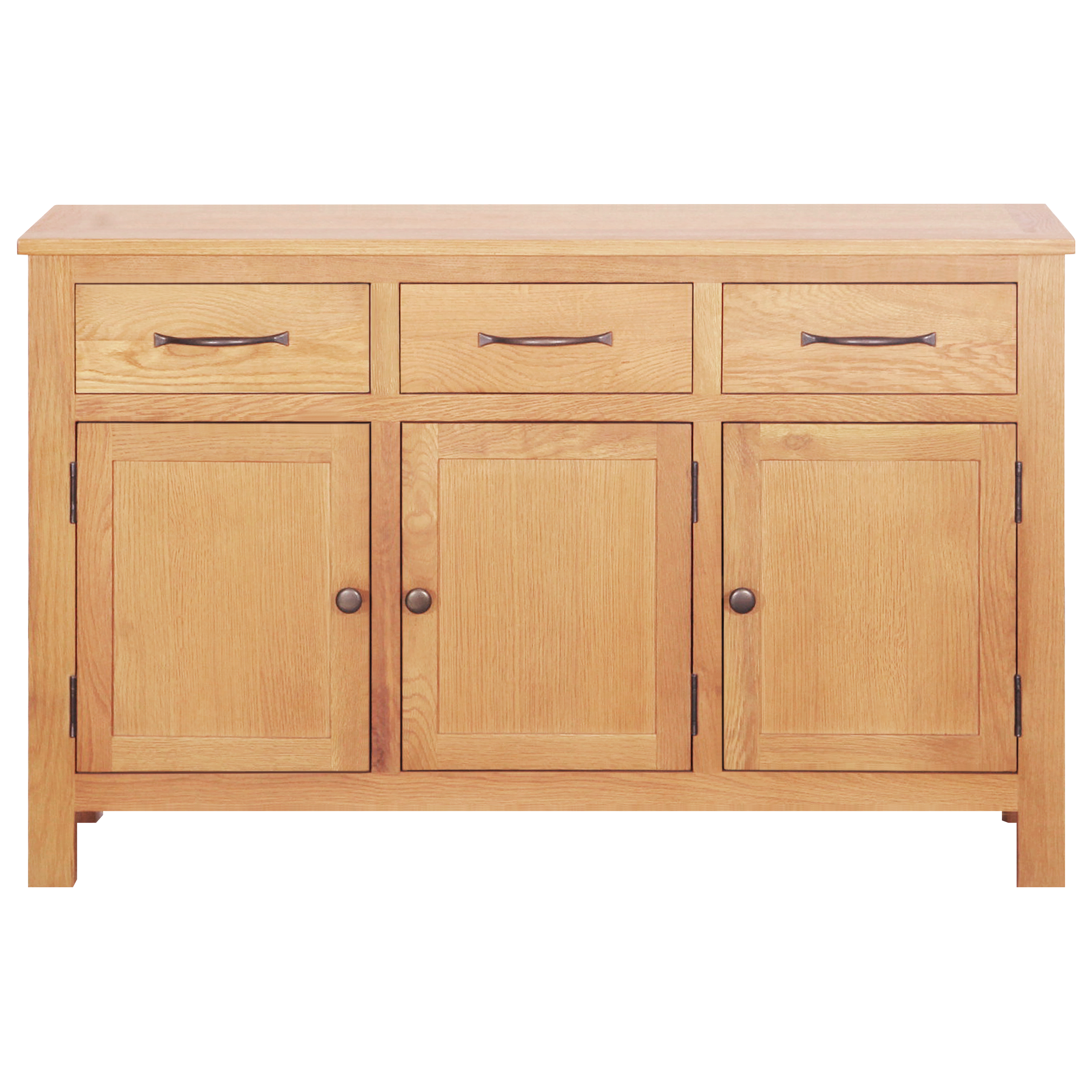 Dressoir Bruin 112 x 33.5 x 70 cm Massief eikenhout - Afbeelding 3