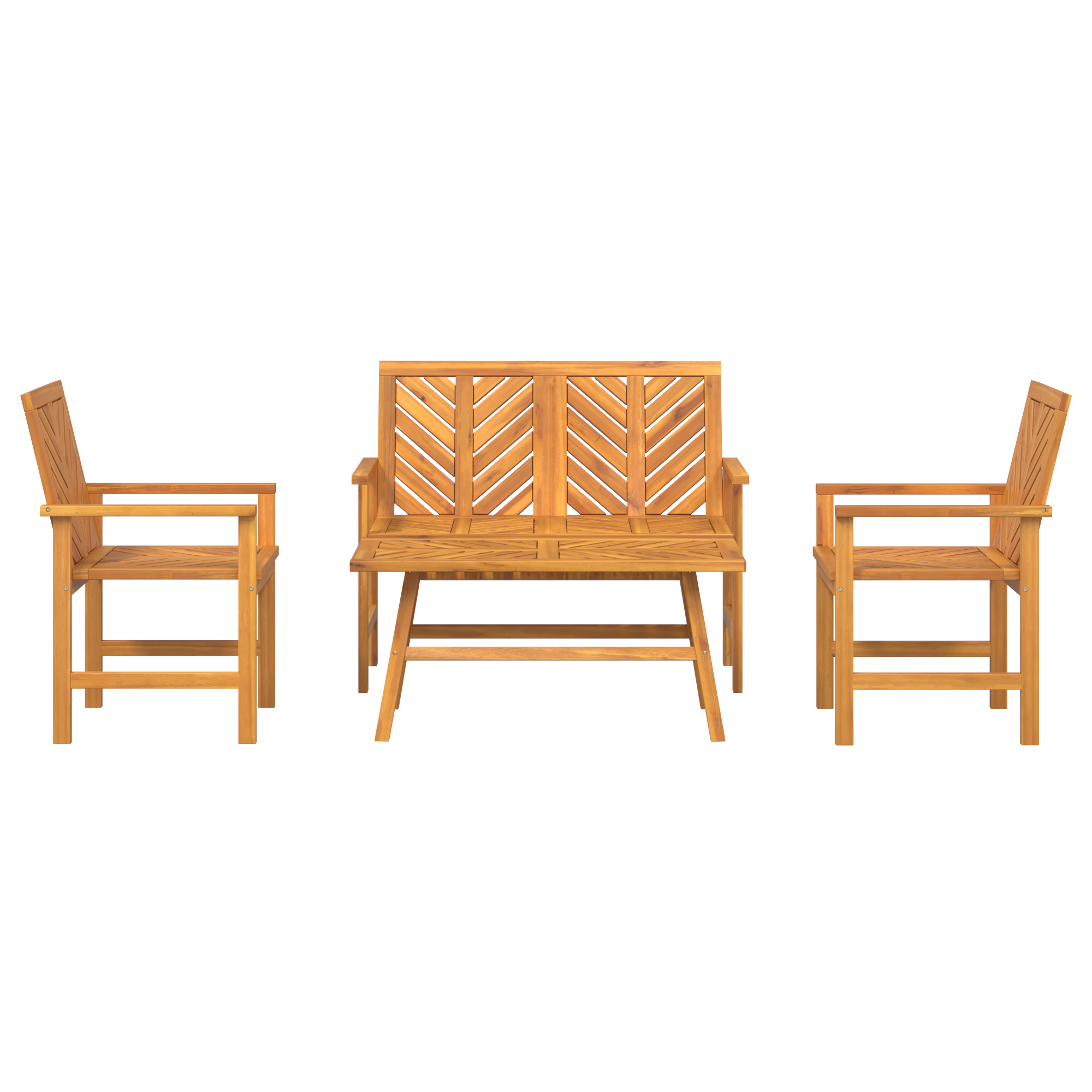 4 Piece Garden Lounge Set Solid Wood Acacia - Image 8