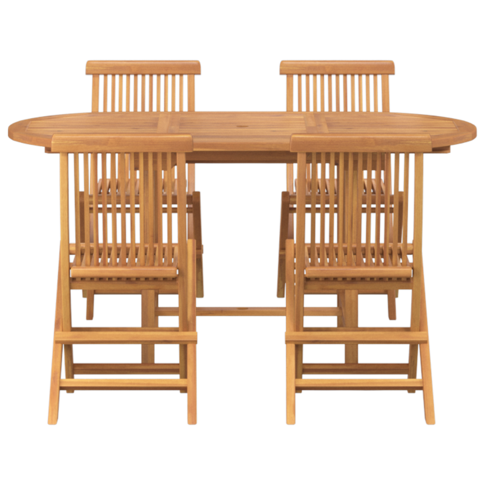 5 Piece Garden Dining Set Solid Wood Teak - Image 8