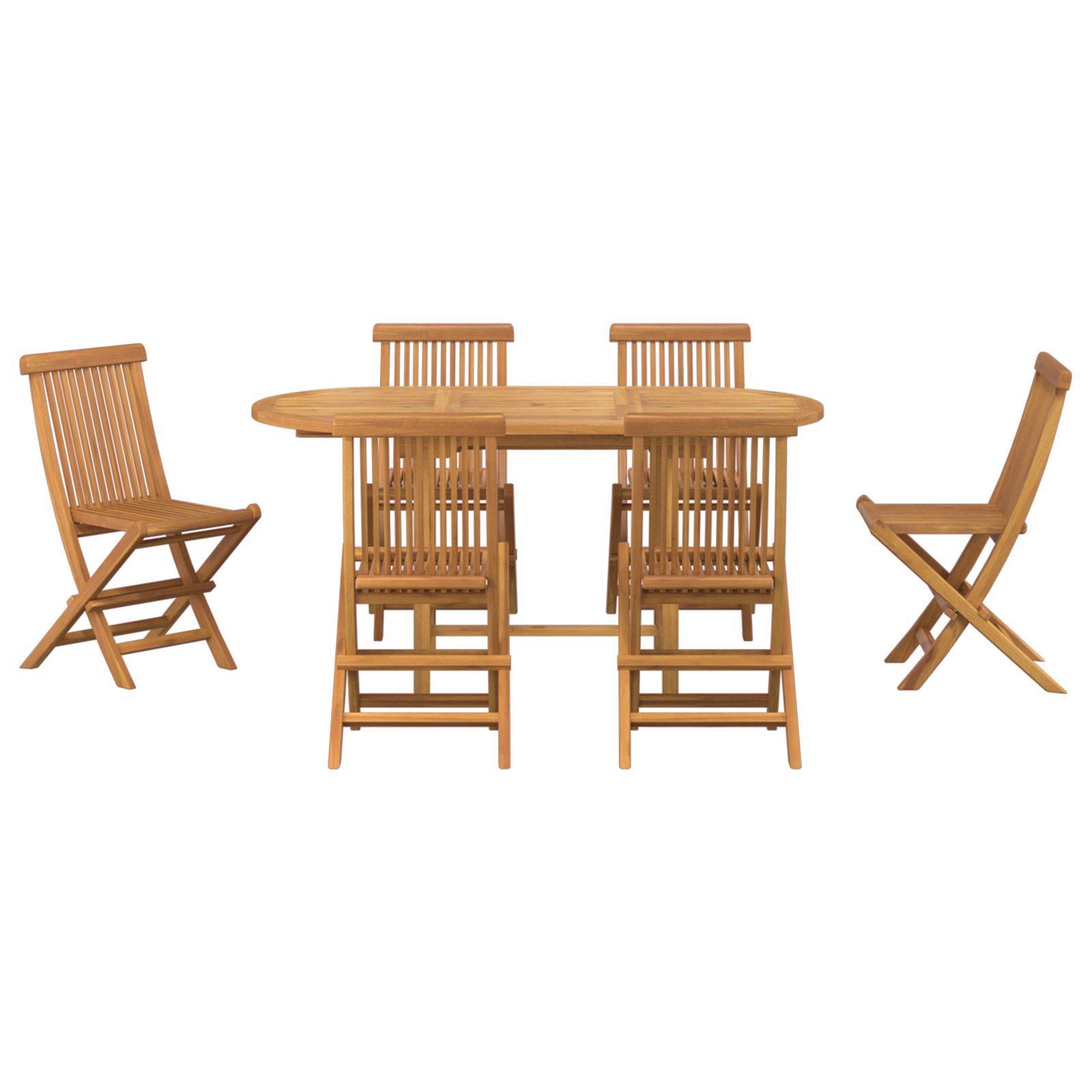 7 Piece Garden Dining Set Solid Wood Teak - Image 8