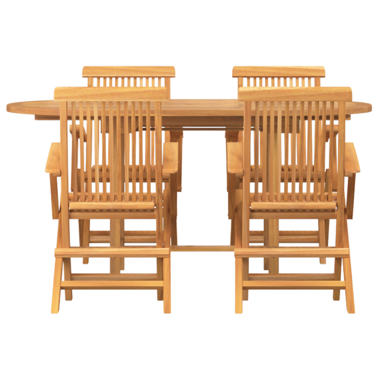 5 Piece Garden Dining Set Solid Wood Teak - Image 8