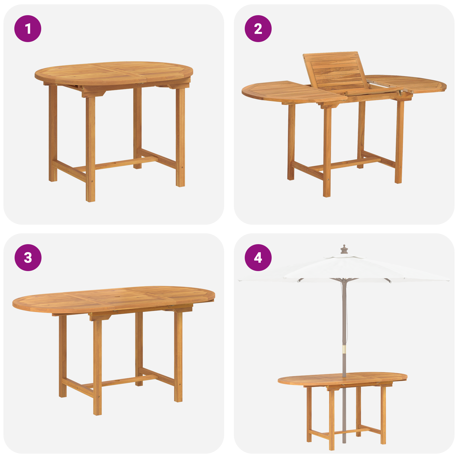 7 Piece Garden Dining Set Solid Wood Teak - Image 11