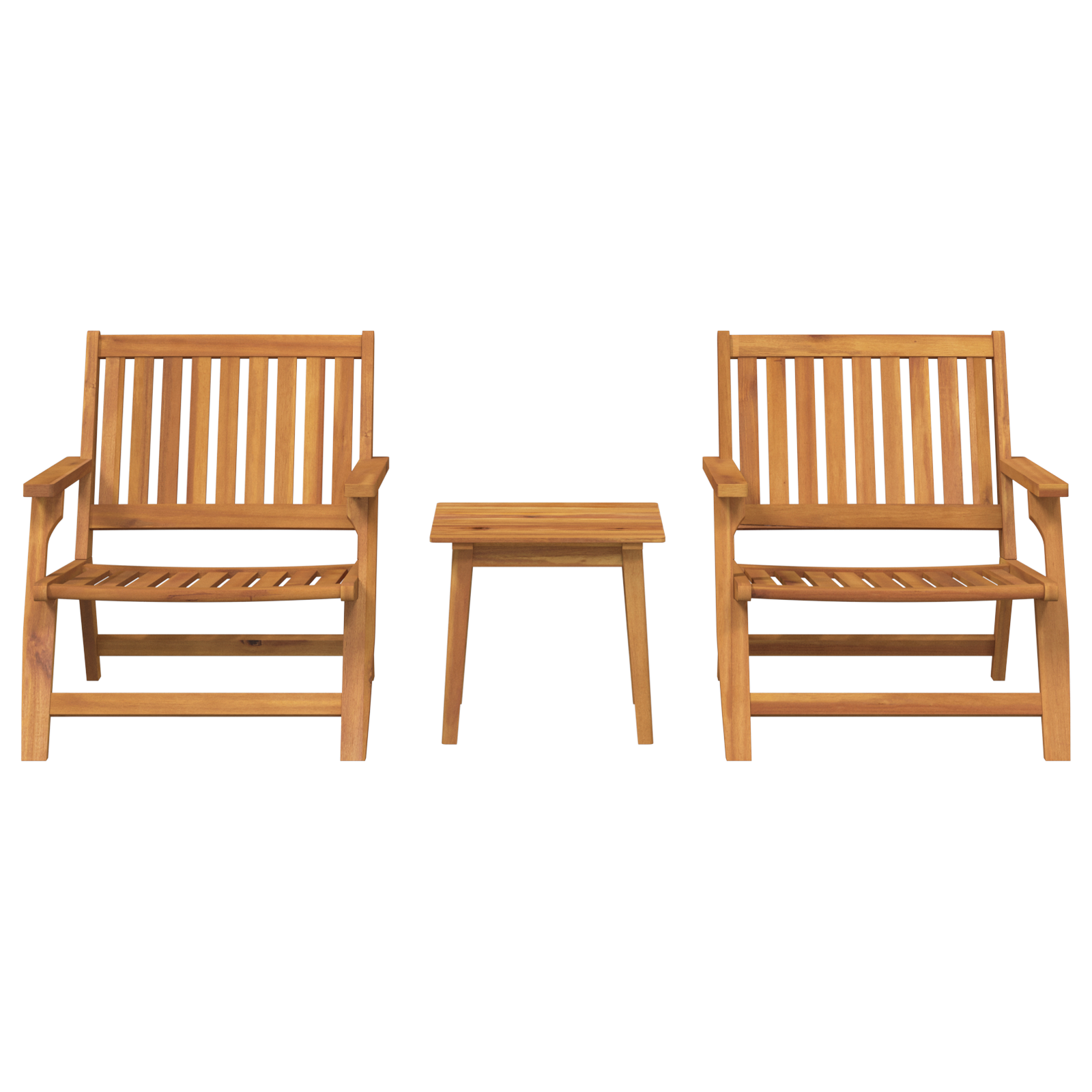 Garden Chairs with Table 3 pcs Solid Wood Acacia - Image 5