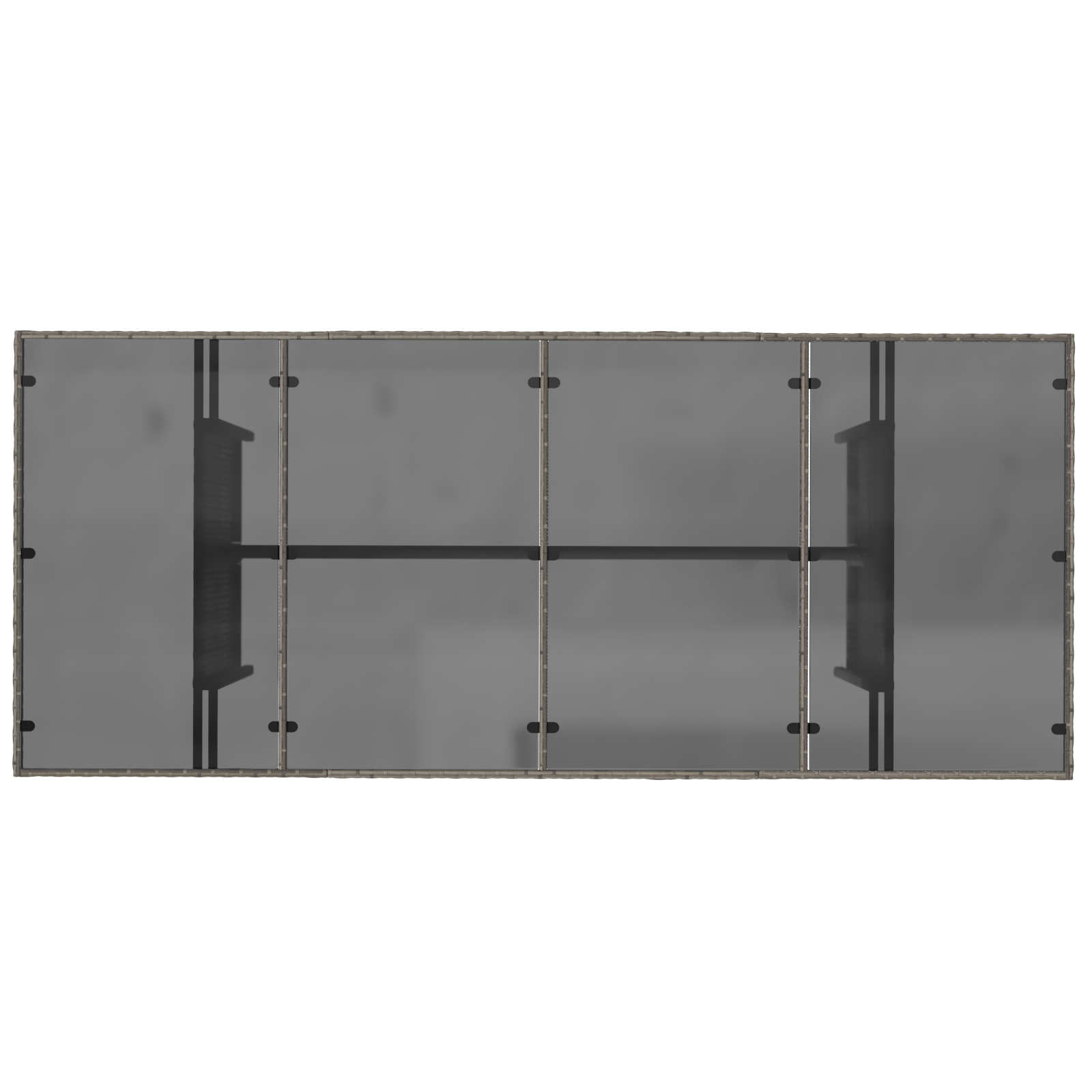 9 Piece Garden Dining Set Grey Poly Rattan - Image 8