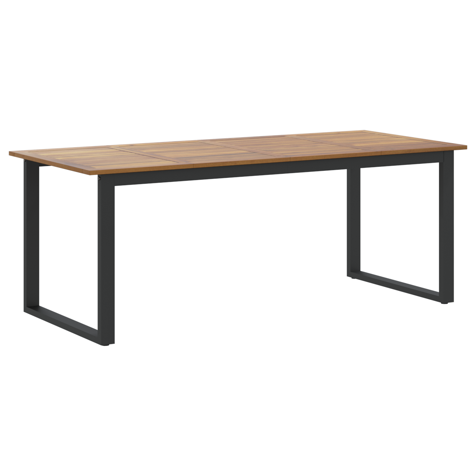 7 dalių sodo valgomojo komplektas Juodo plieno ir tvirto akacijos - Image 5