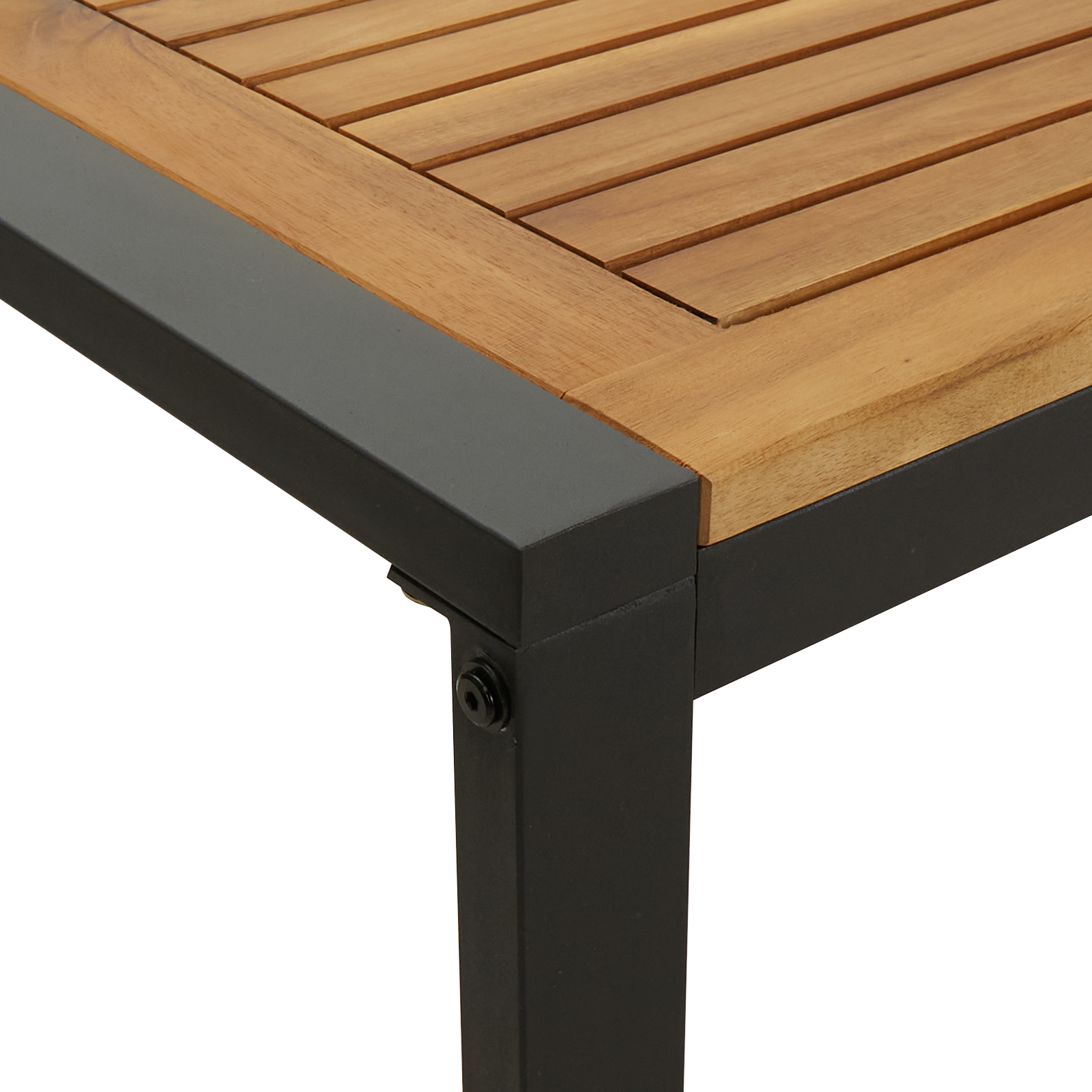 5 Piece Garden Dining Set Solid Wood Acacia and Metal - Image 9